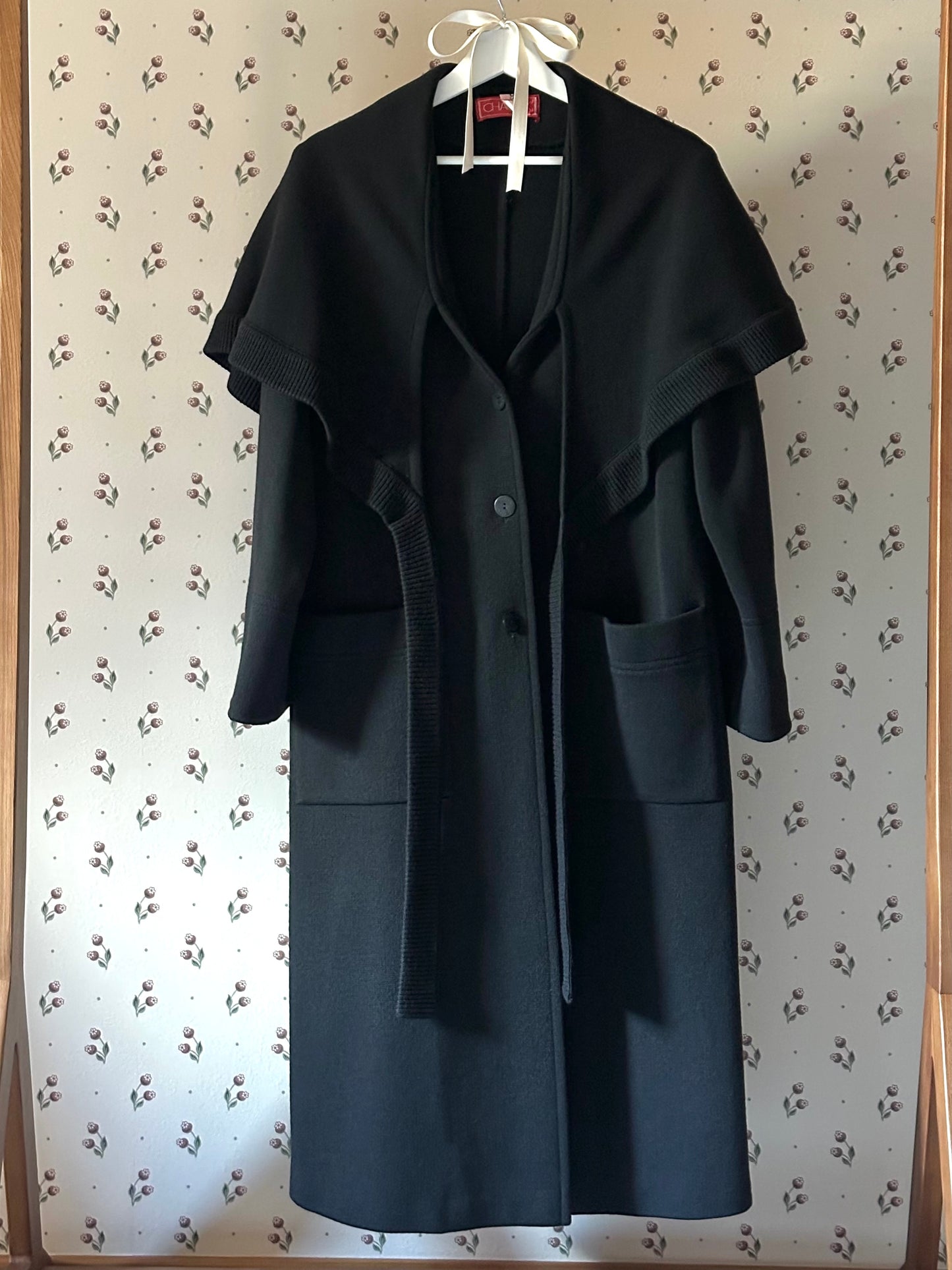 Vintage Black Cape Coat