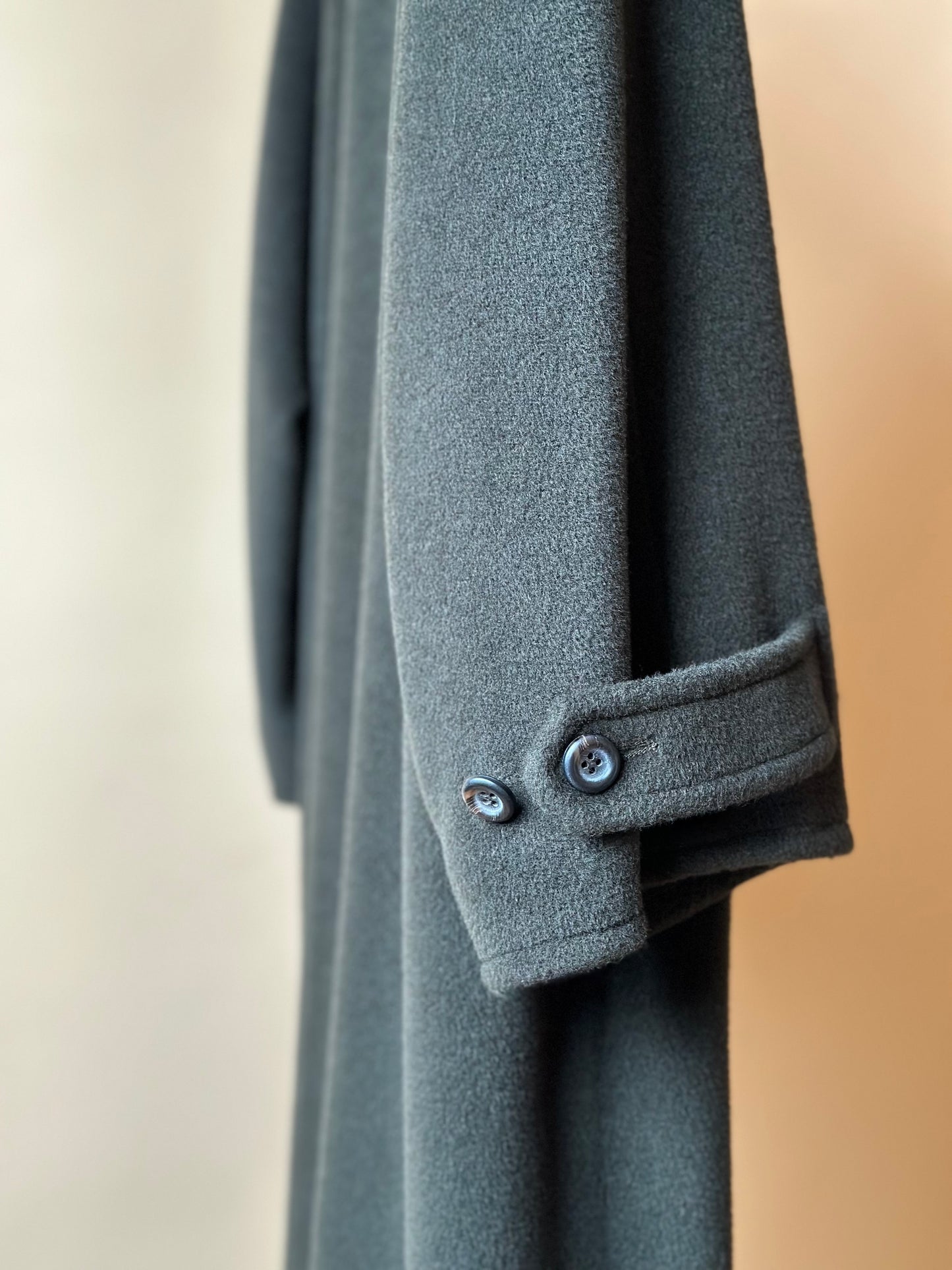 Vintage Wool & Cashmere Moss Green Coat