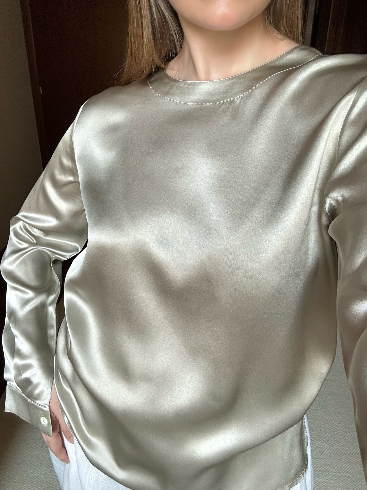 Silk Champagne Blouse