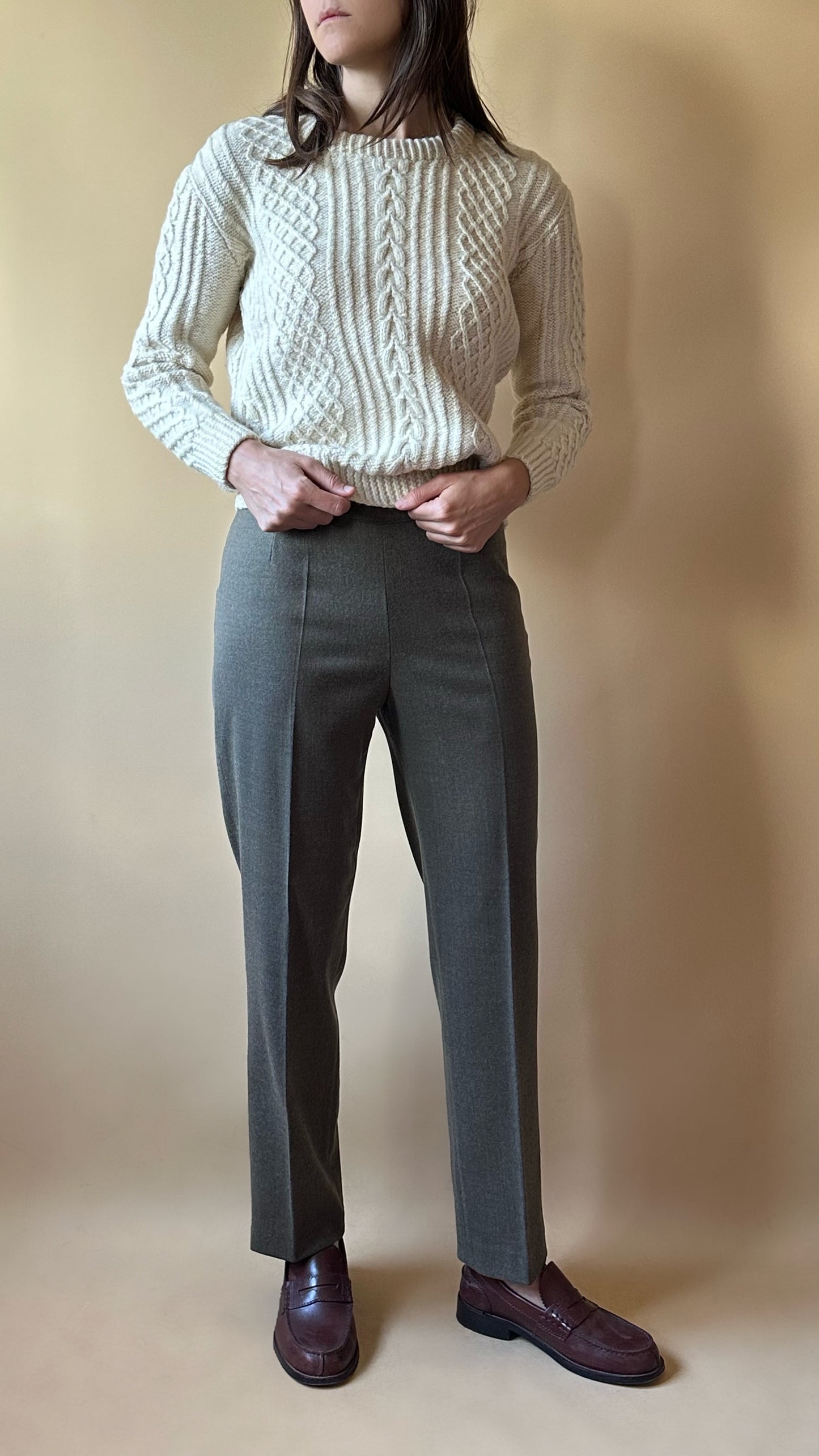 Vintage Elizabeth Ascot Sage Green Trousers