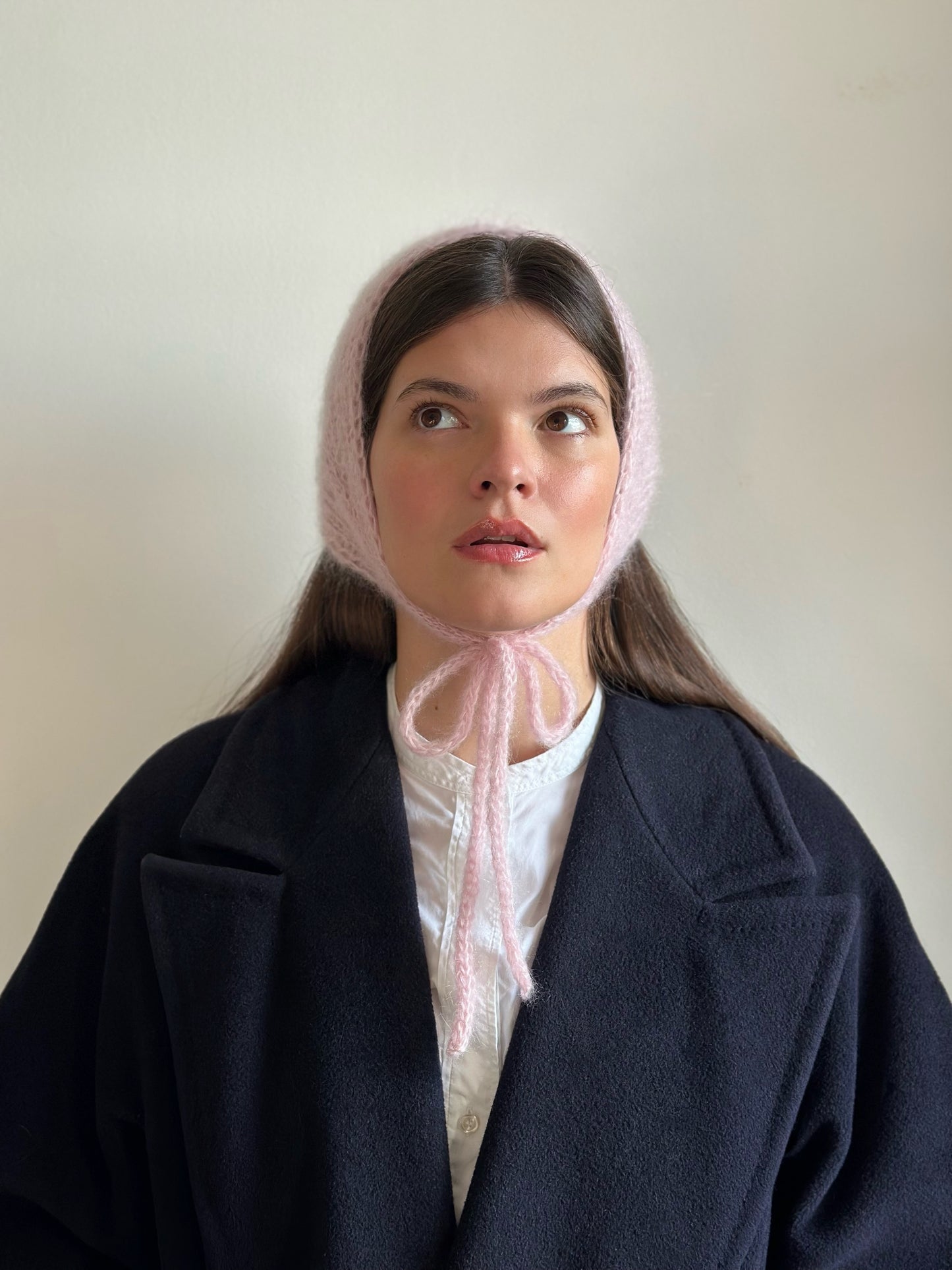 Handmade Silk & Mohair Bonnet - Candy Floss Pink