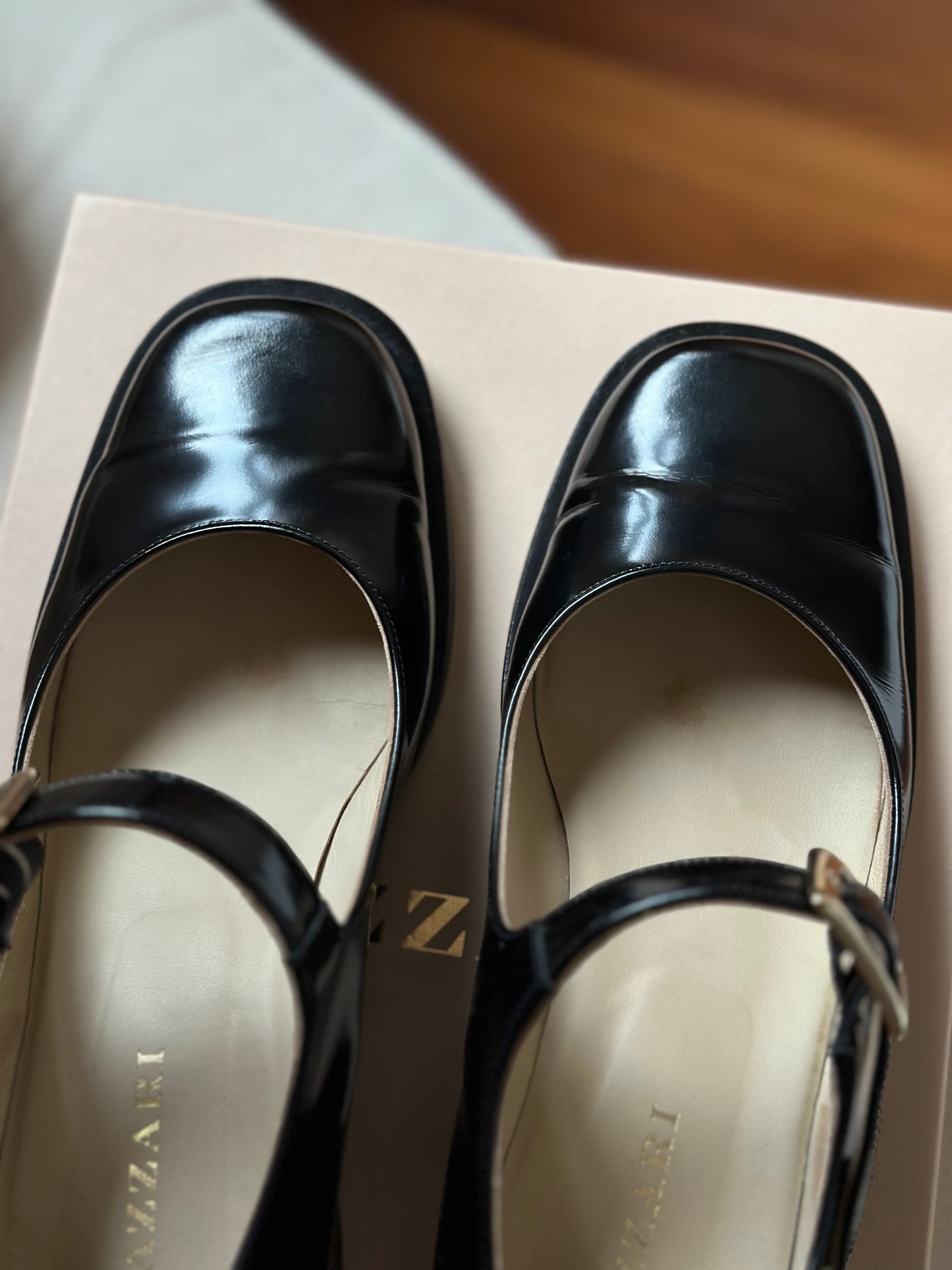 Lazzari '90s Square Toe Mary Jane Shoes