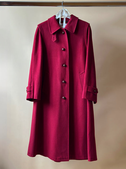 Vintage Red Loden Coat