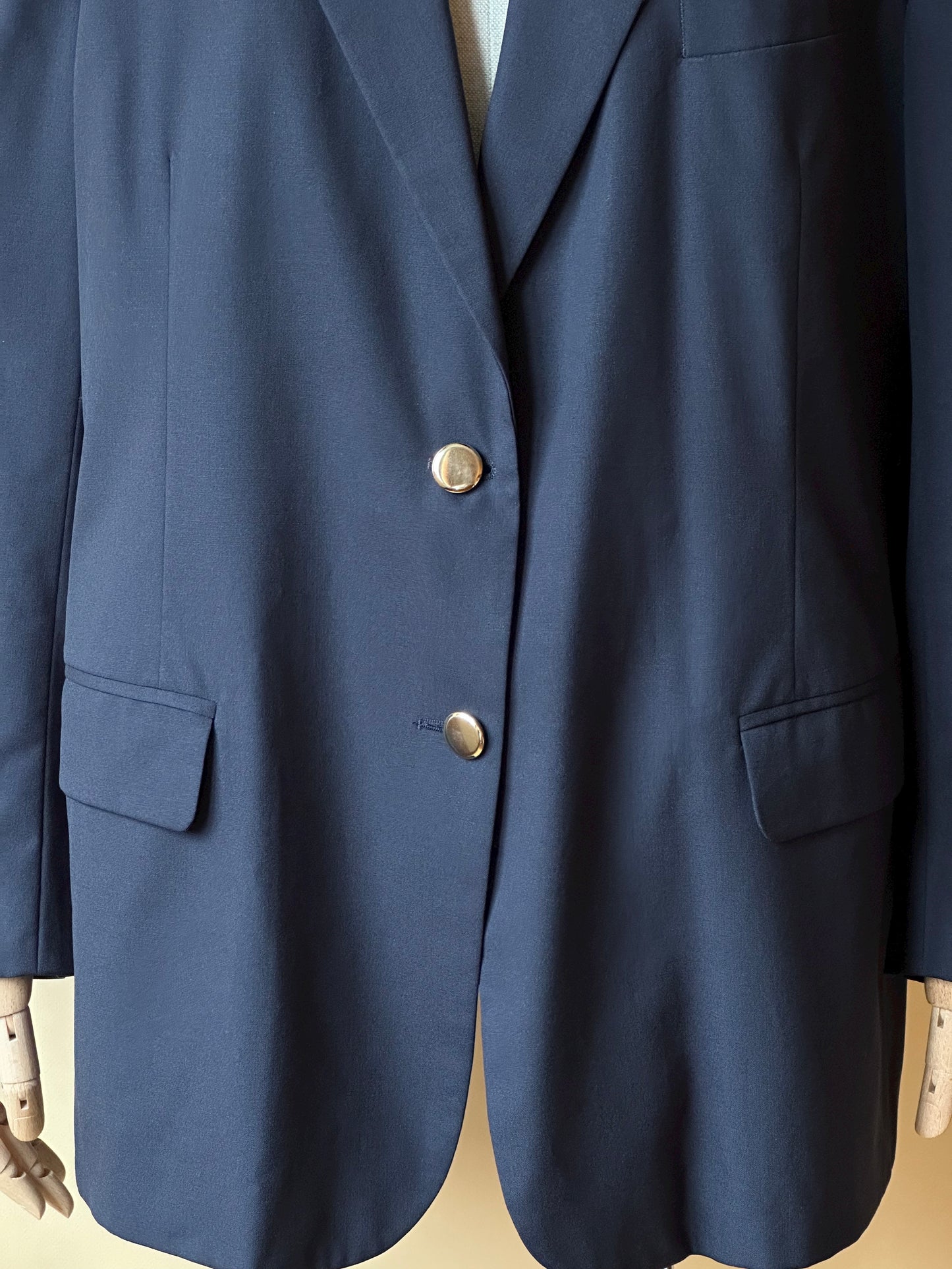 Vintage Blue Woolen Suit - Blazer