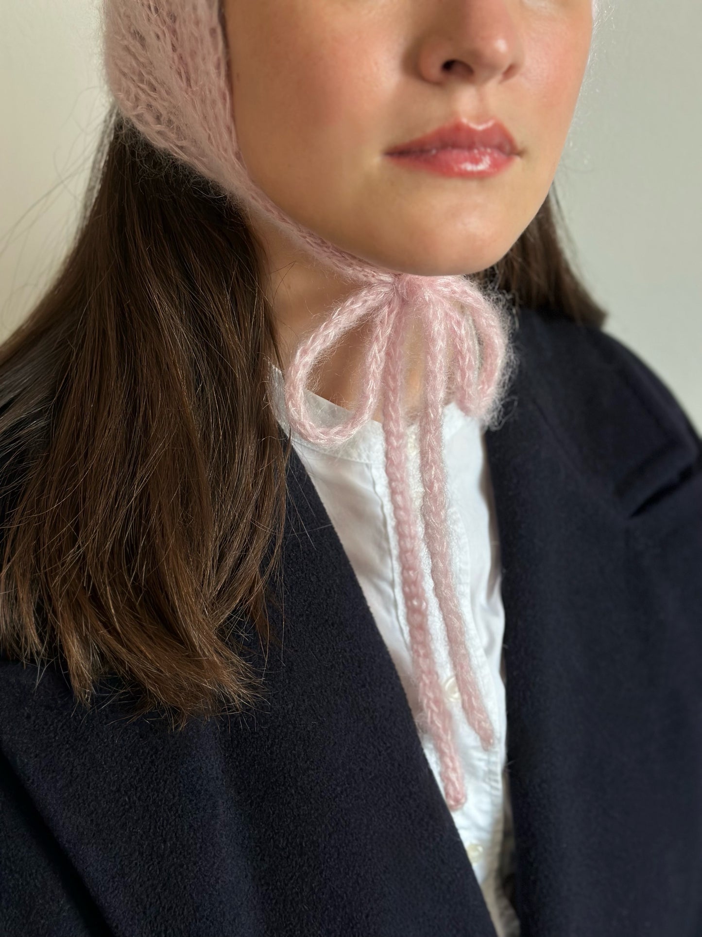 Handmade Silk & Mohair Bonnet - Candy Floss Pink