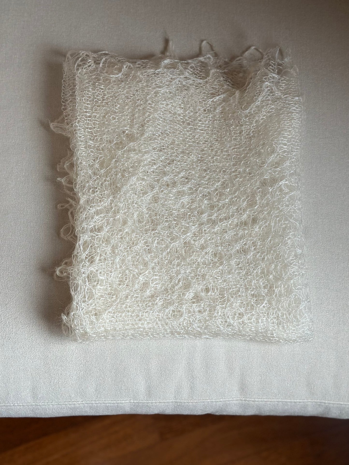 Antique Handmade Silk and Wool Orenburg Shawl