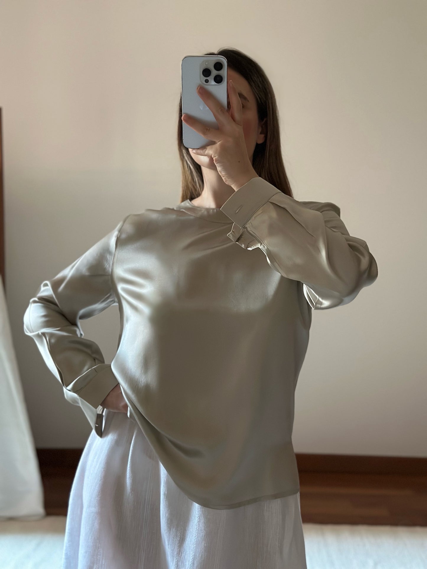 Silk Champagne Blouse