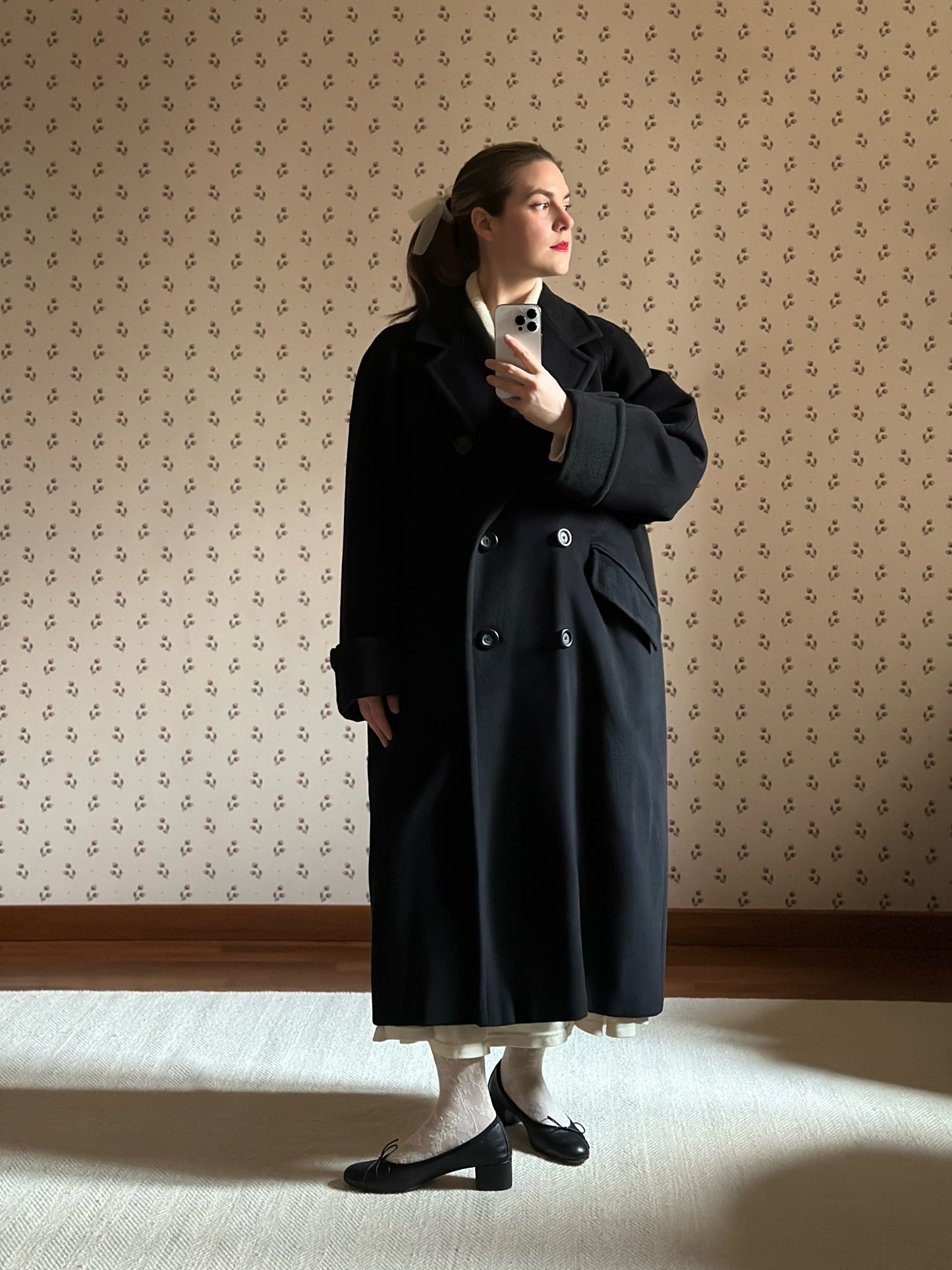 Black Max Mara Wool & Cashmere Icon Coat