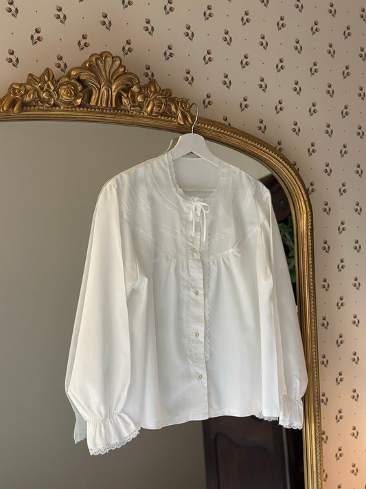 White Poet Blouse