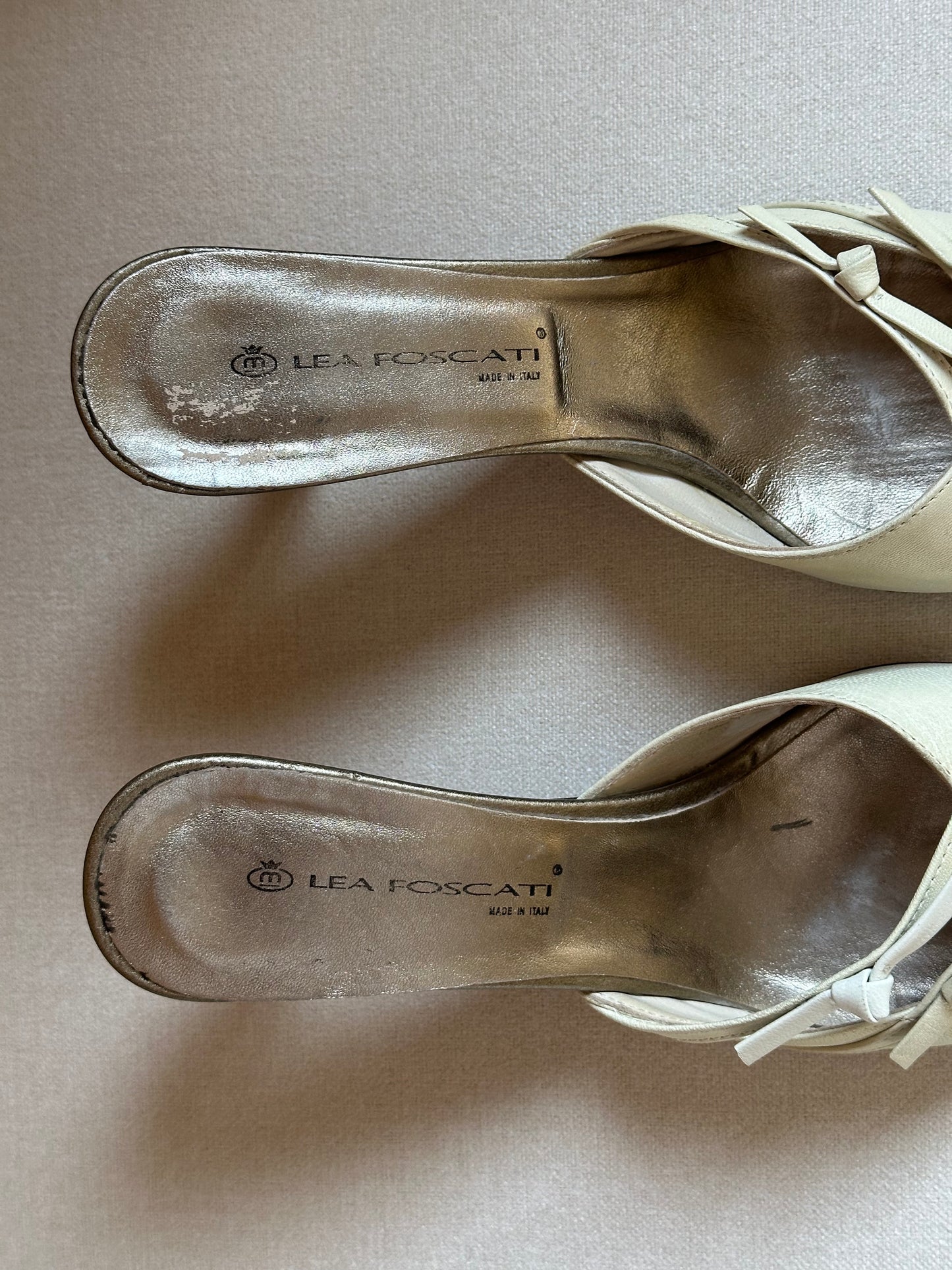 Ice-White Pointy Mules