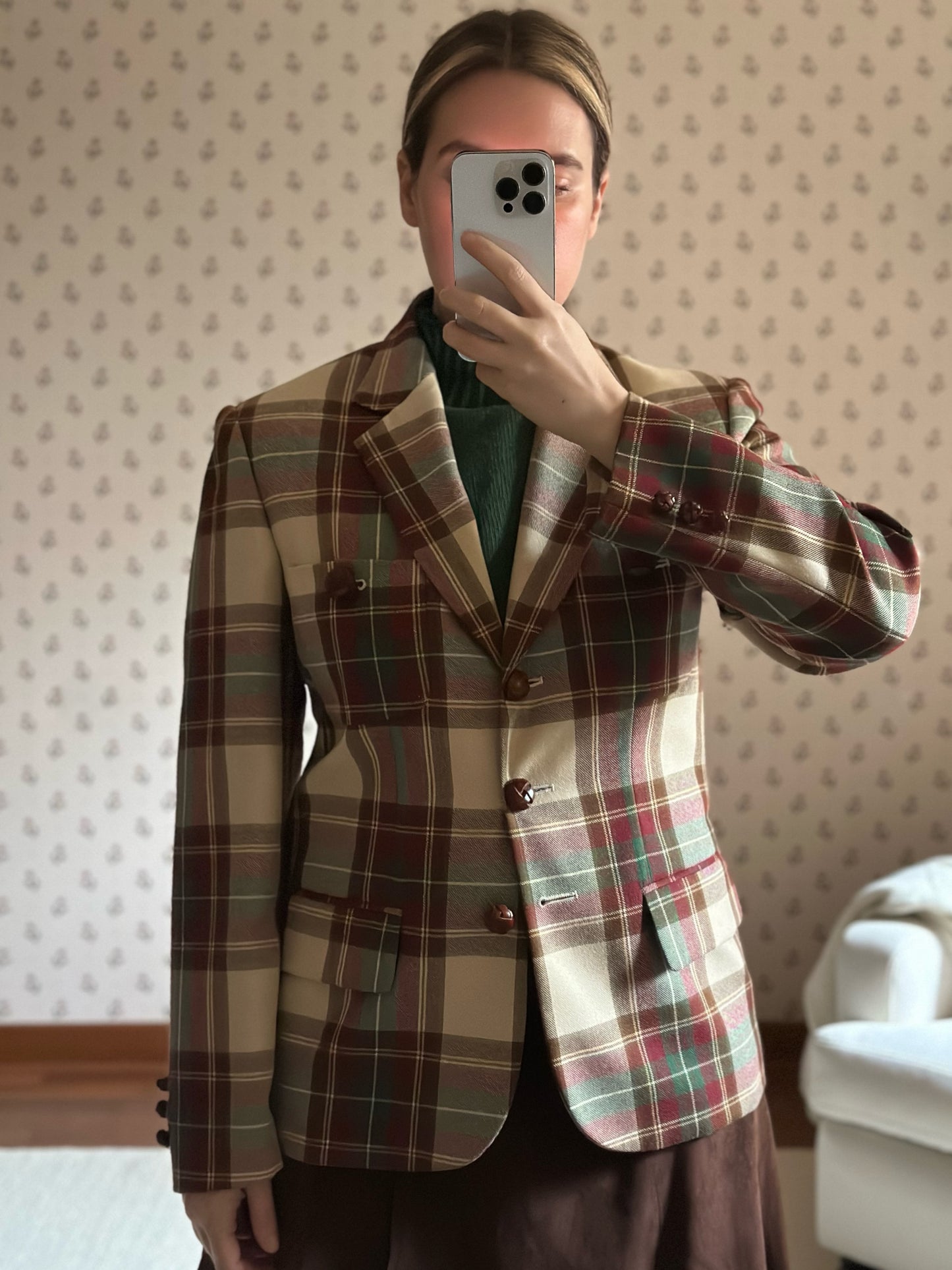 Vintage Check Pure Wool Blazer