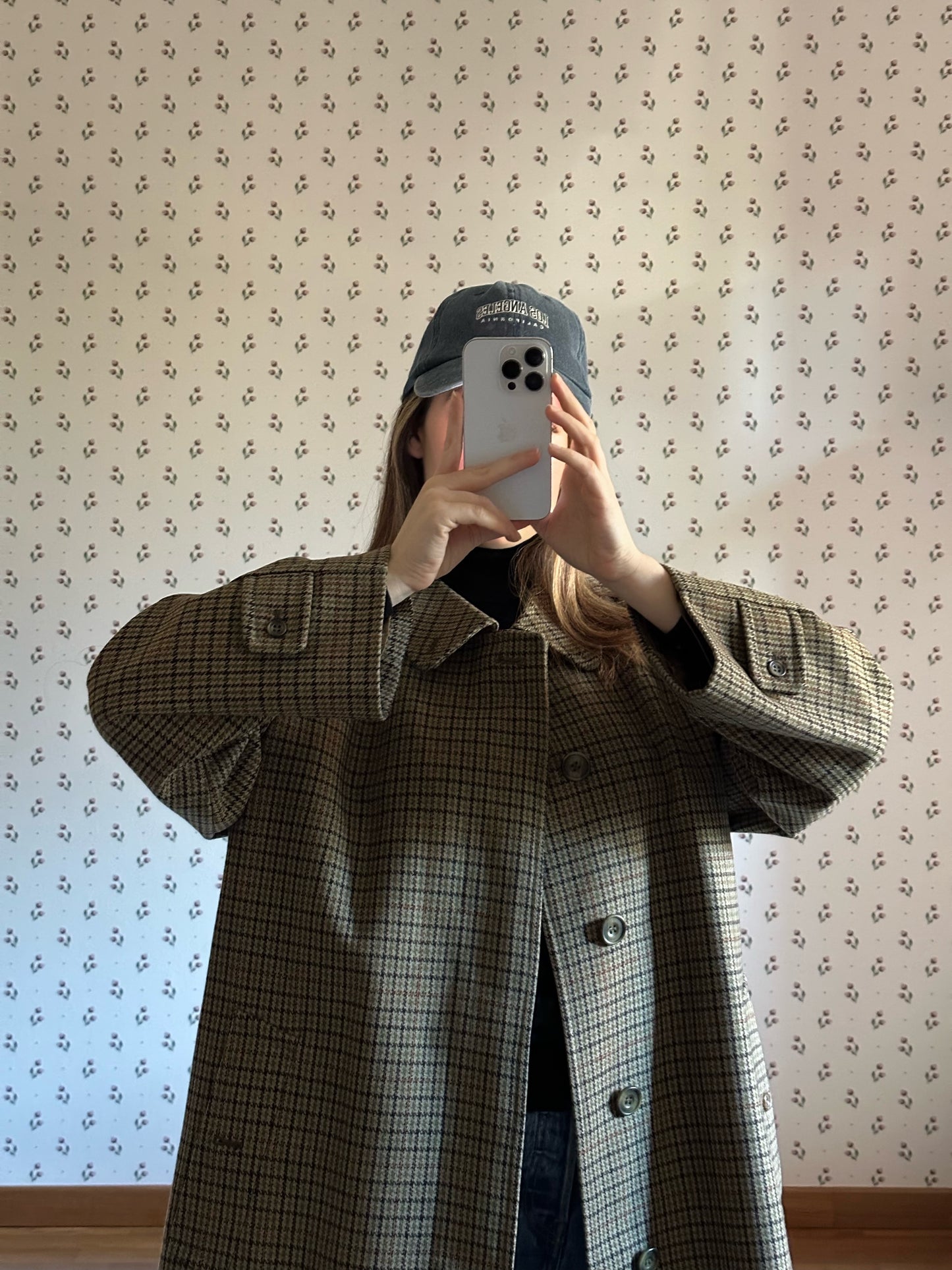 Vintage Original British Pied De Poule Coat