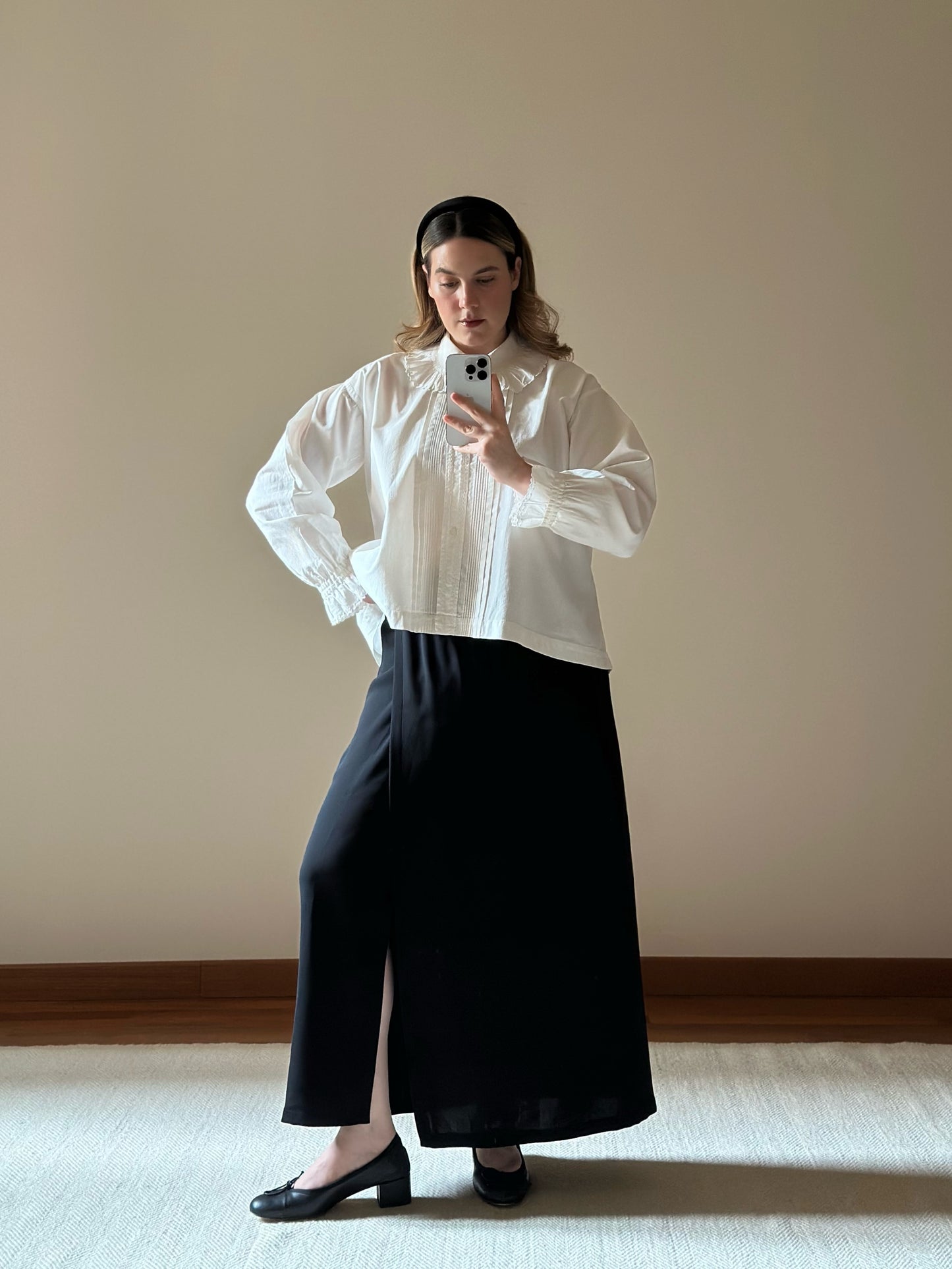 Max Mara Black Wrap-Up Skirt