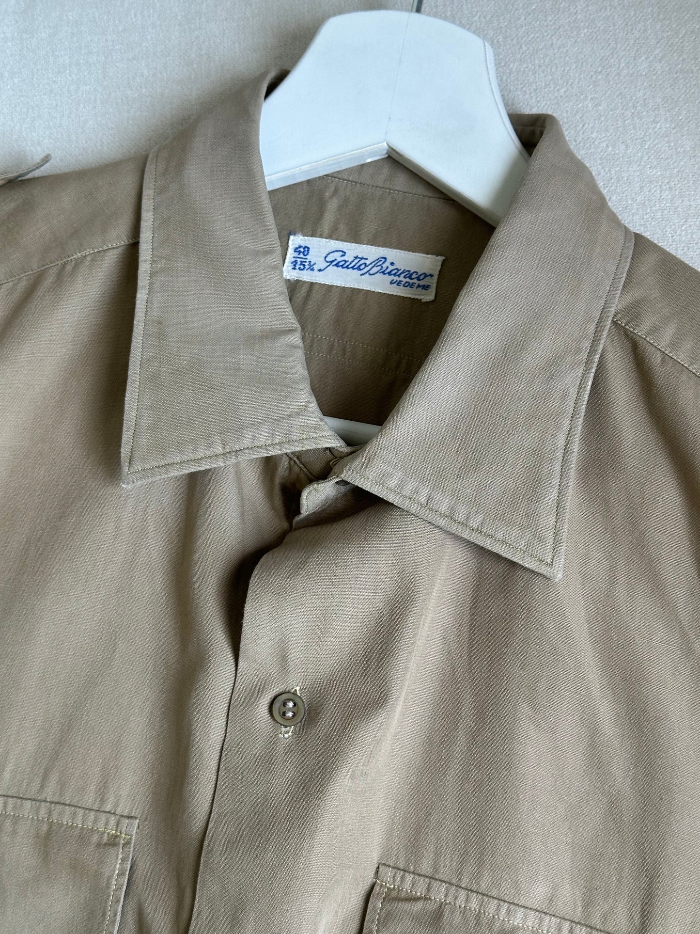Khaki Cotton Military Shirt/Jacket