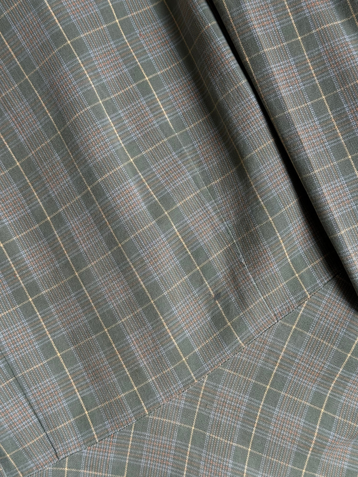 Tailor-Made Sage Green Tartan Dress