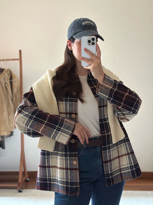 Brown & Blue Plaid Shirt
