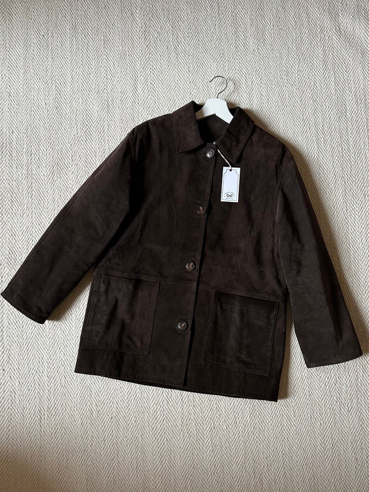 Vintage Chocolate Brown Suede Jacket