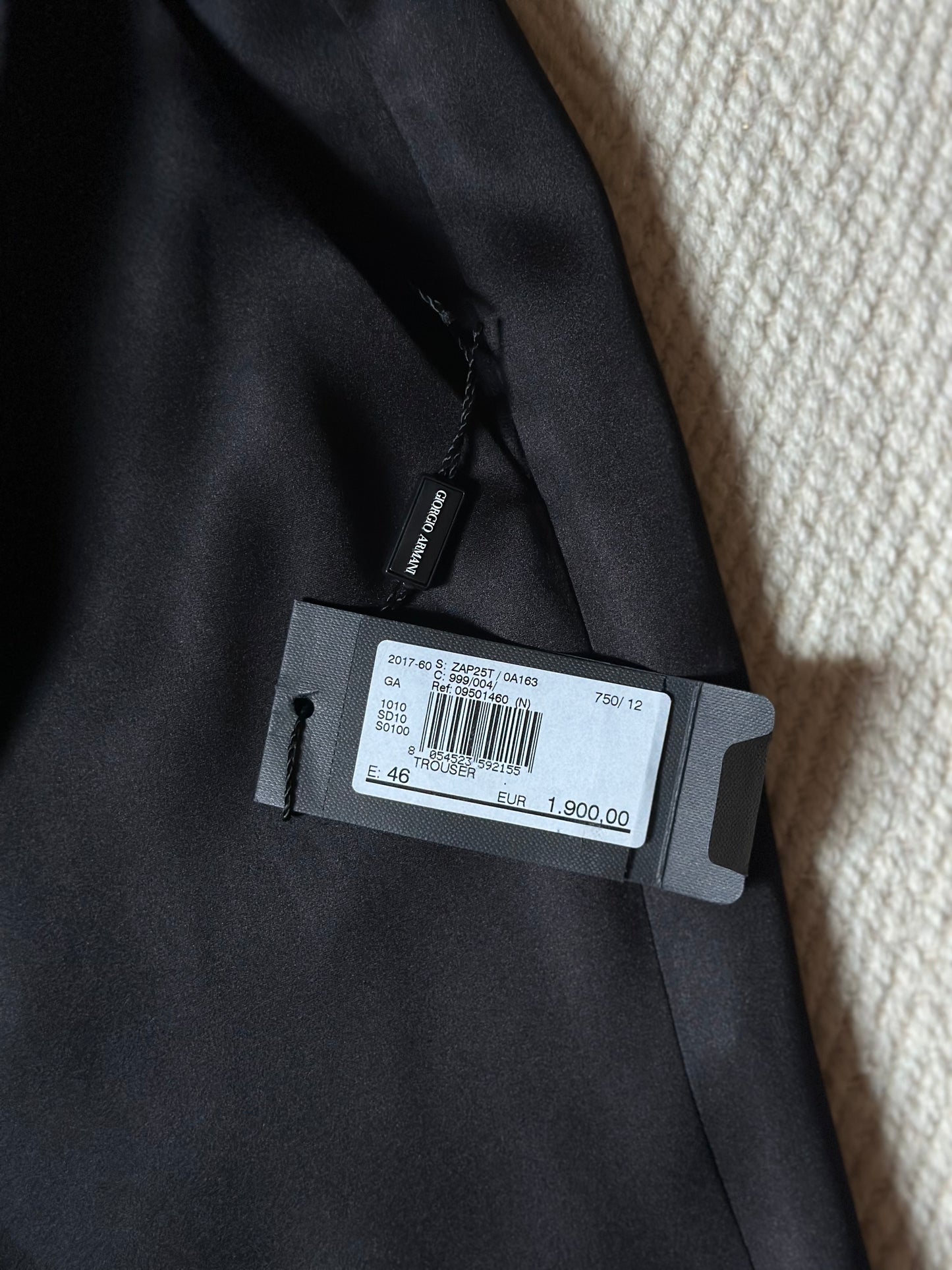 Giorgio Armani Black SatinTrousers