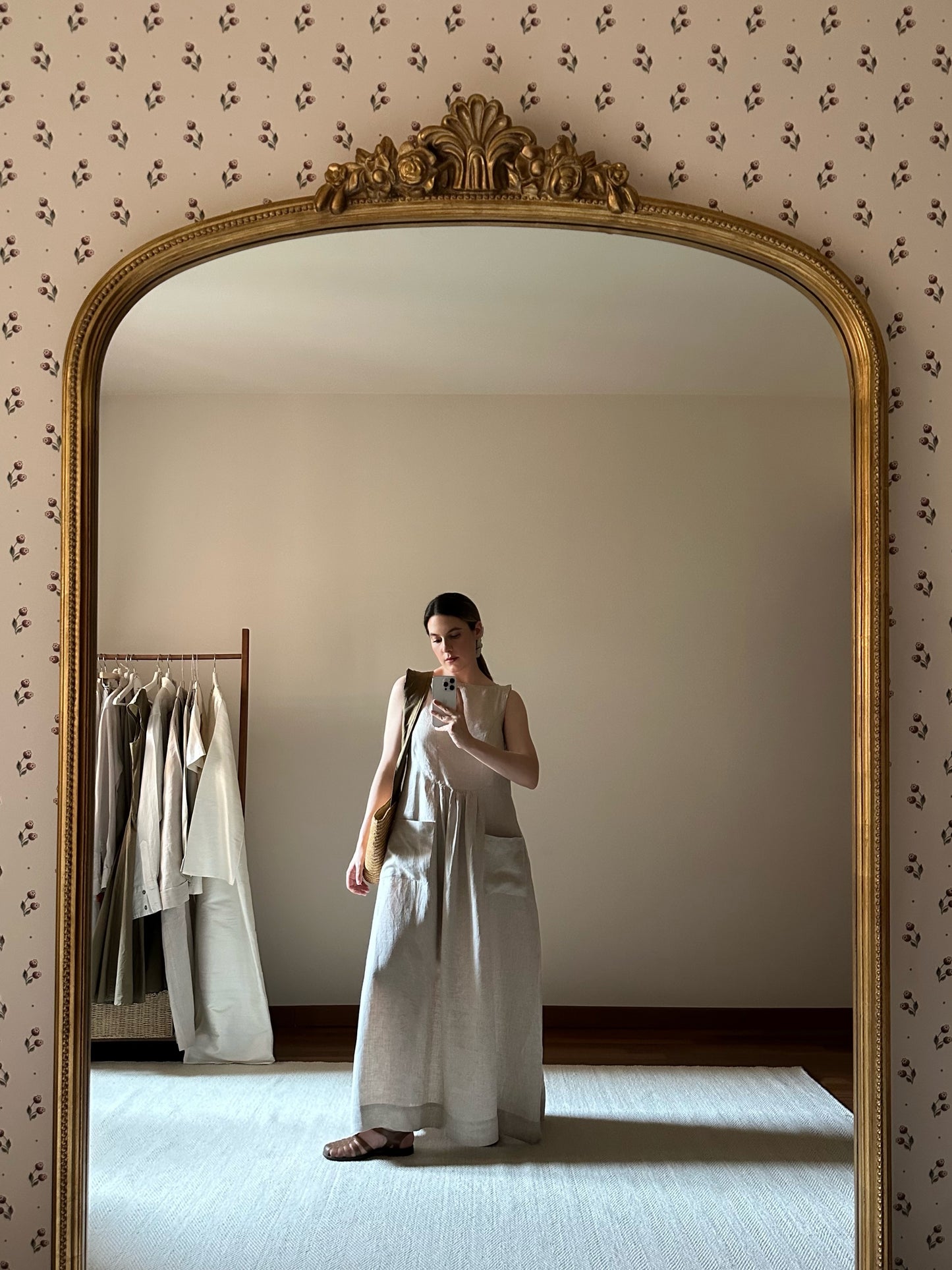Vintage Linen Maxi Dress