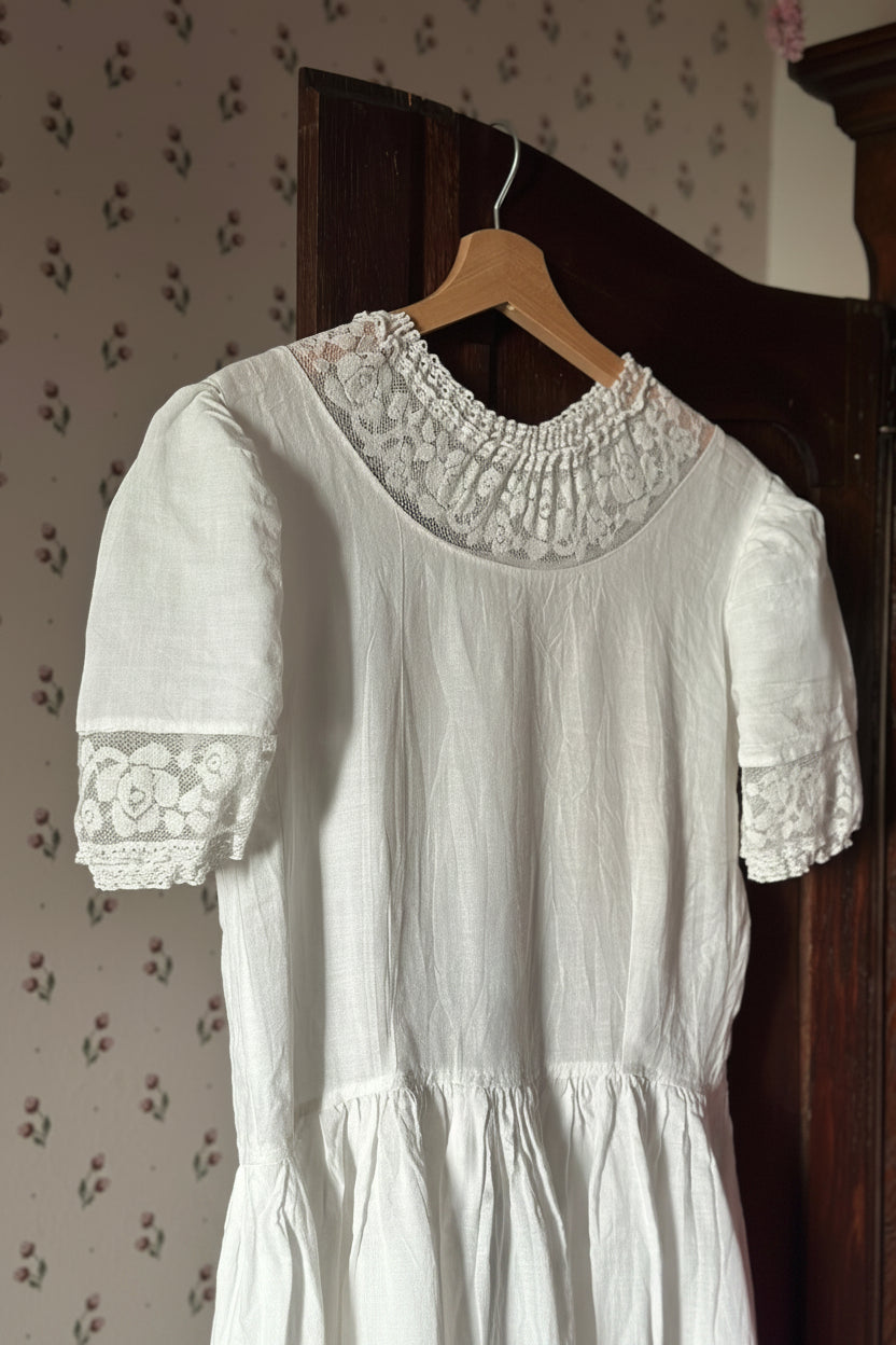 Long White Cotton Dress