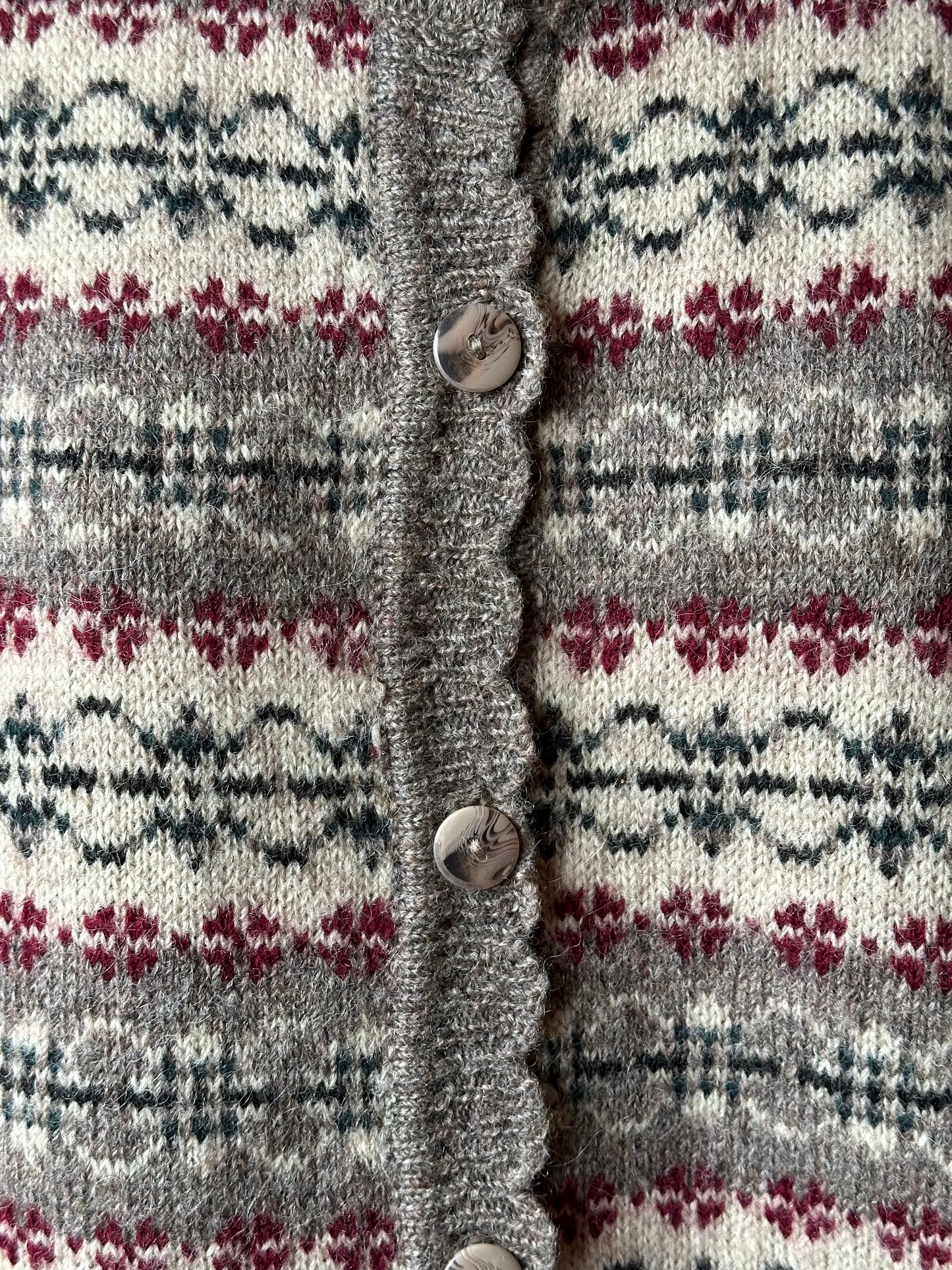 Vintage 100% Shetland Wool Cardigan