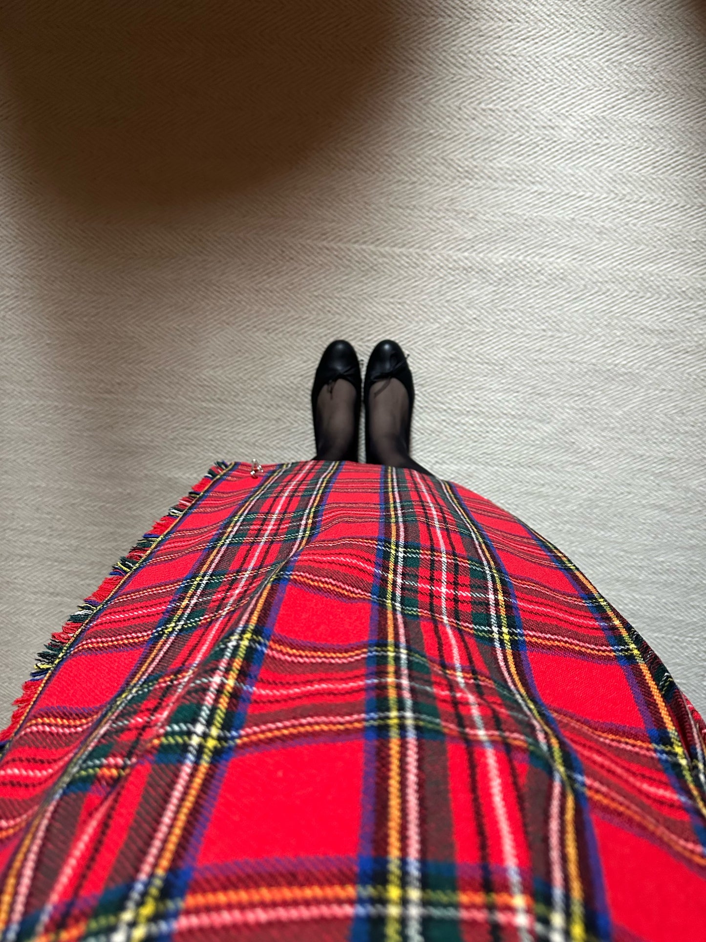 Midi Scottish Red Tartan Skirt