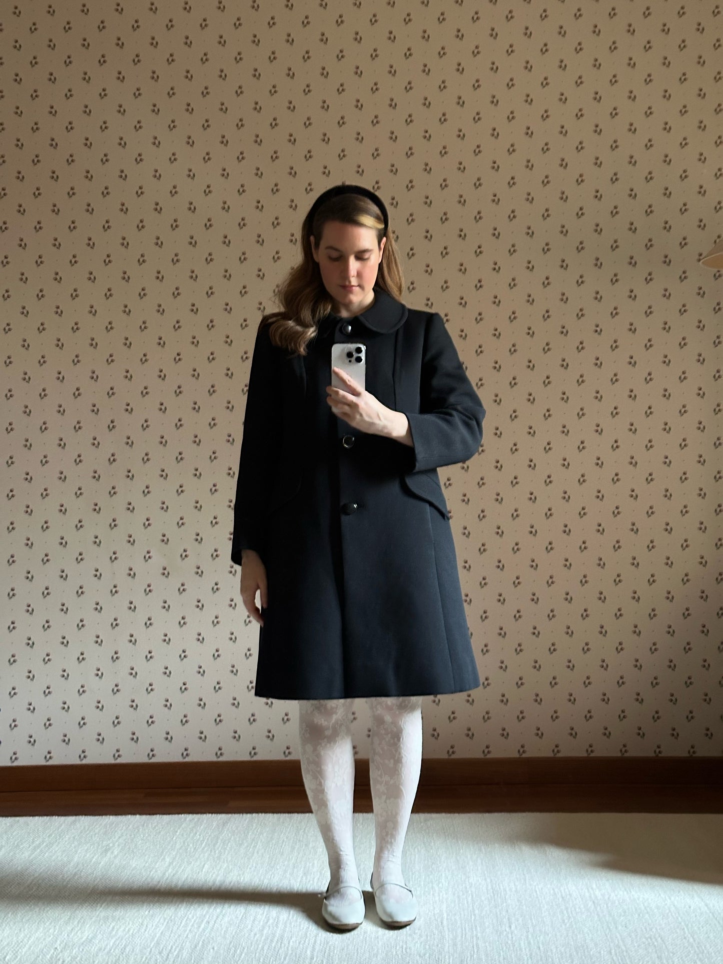 Vintage Black Swing Coat