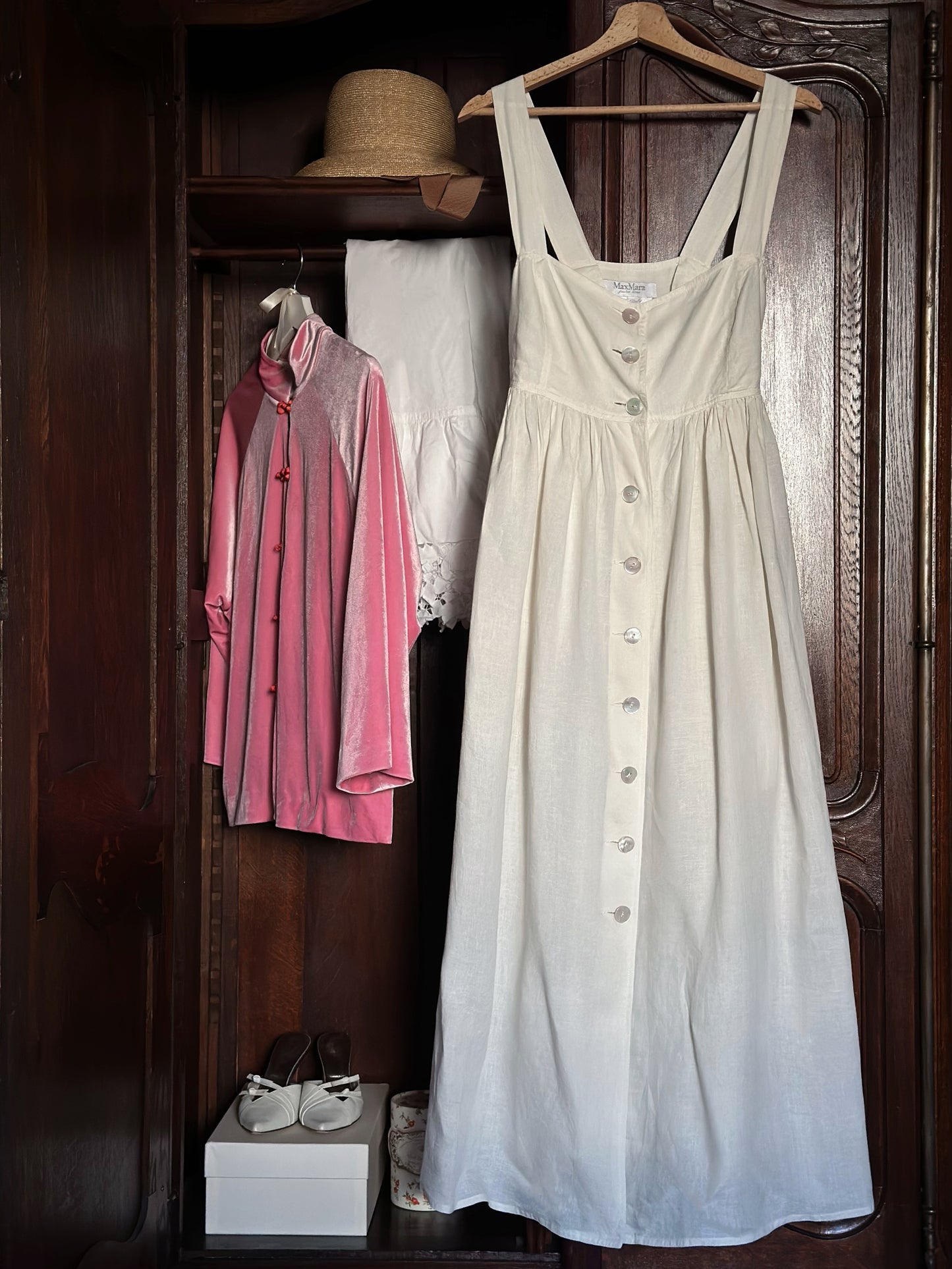 Max Mara Empire Waist Linen Dress