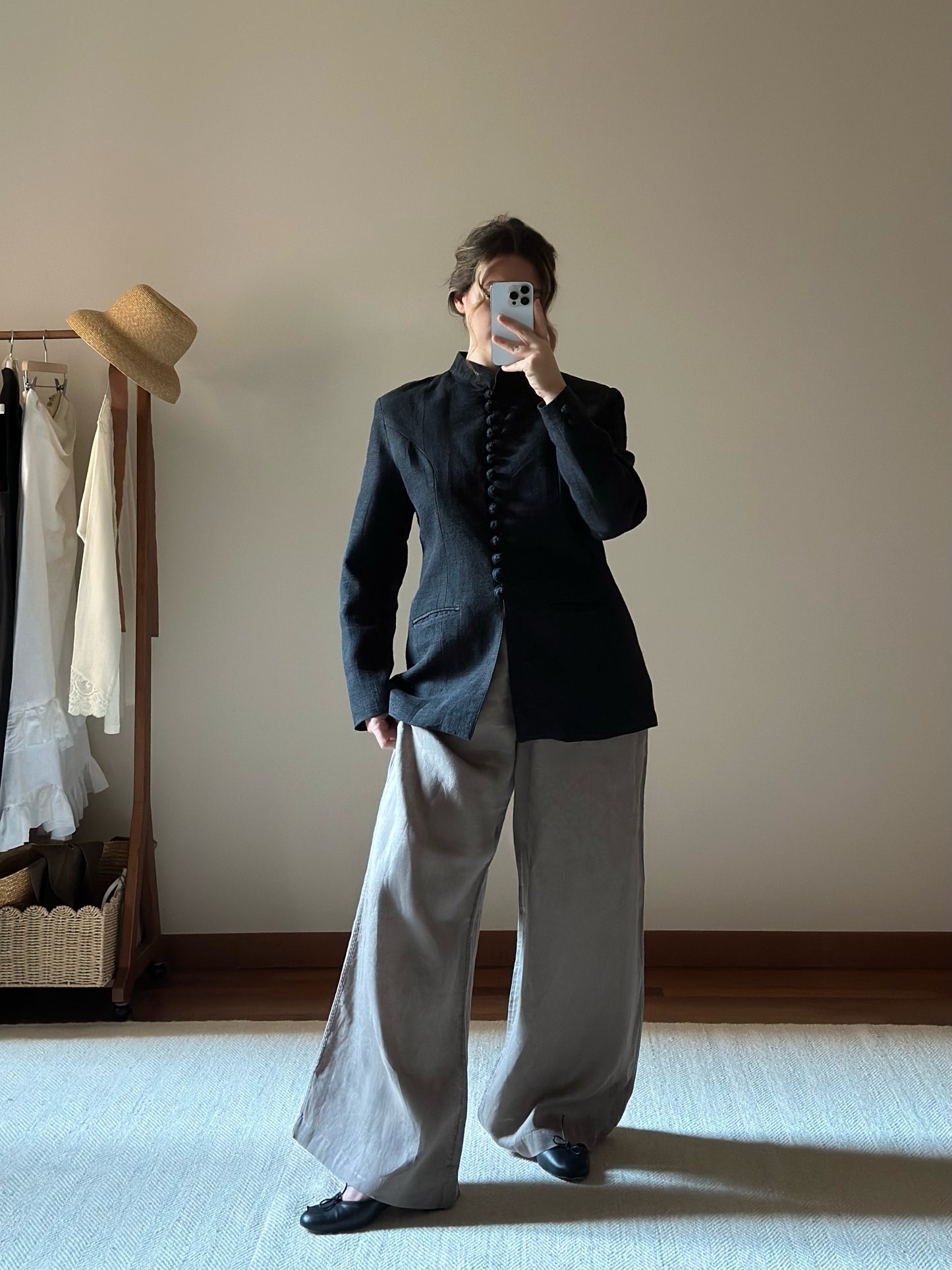 100% Silk Black Blazer