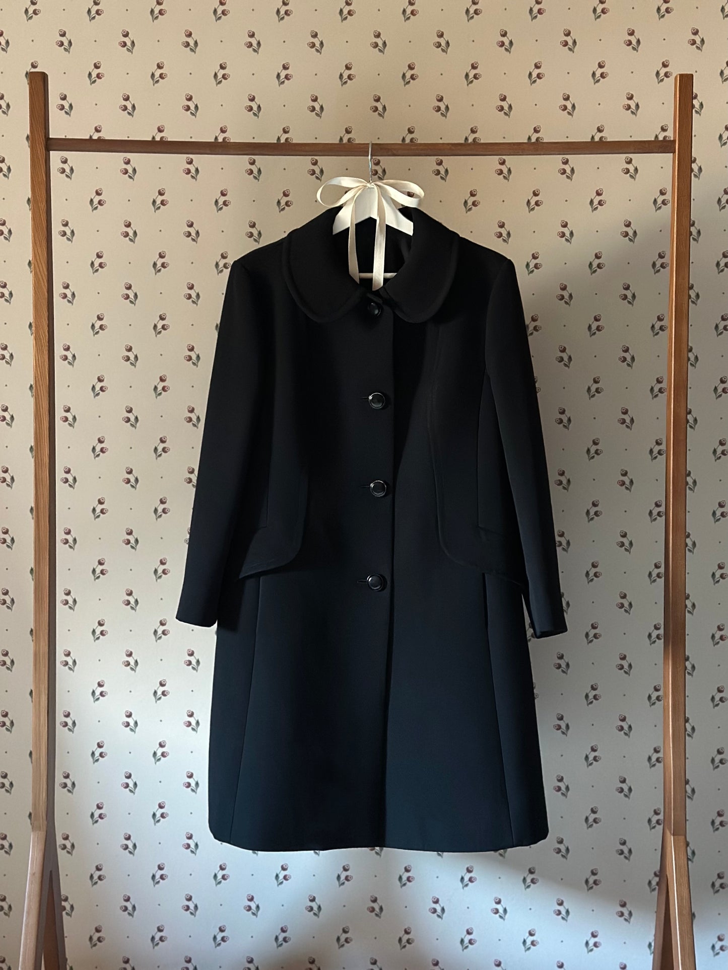 Vintage Black Swing Coat