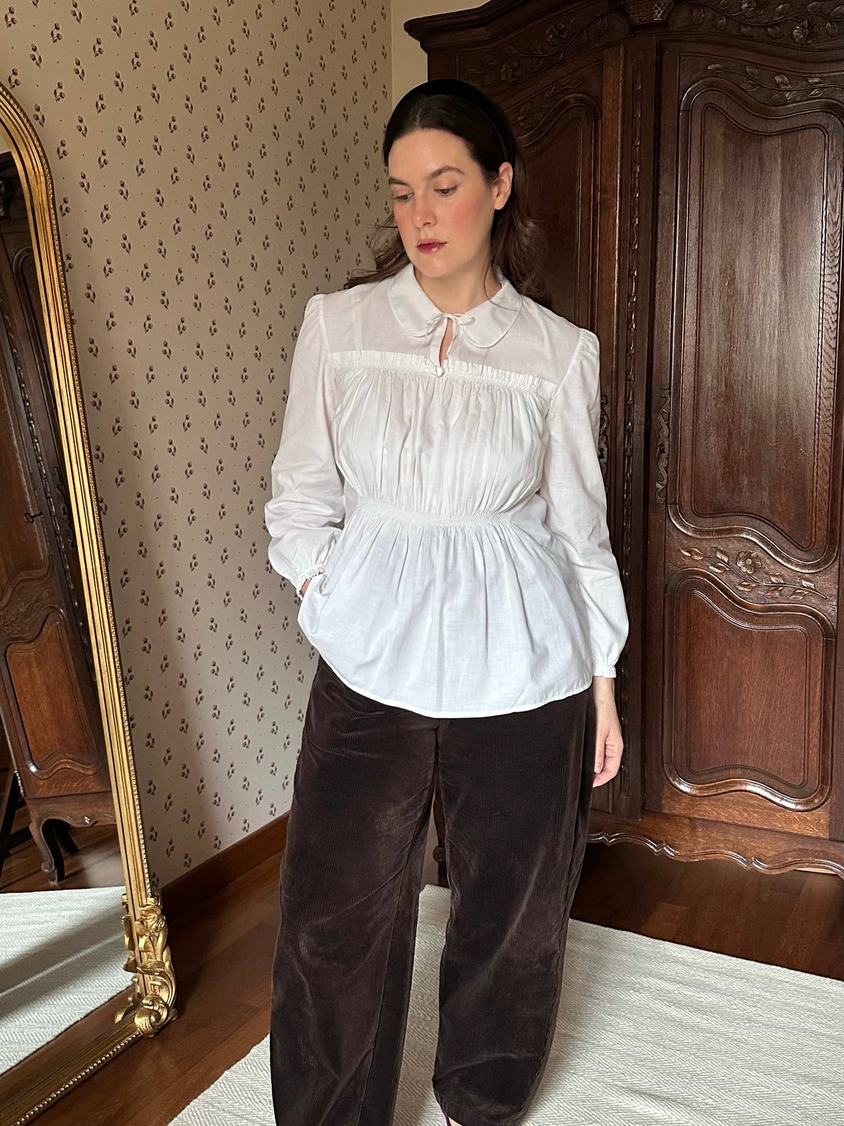 Romantic White Cotton Shirt