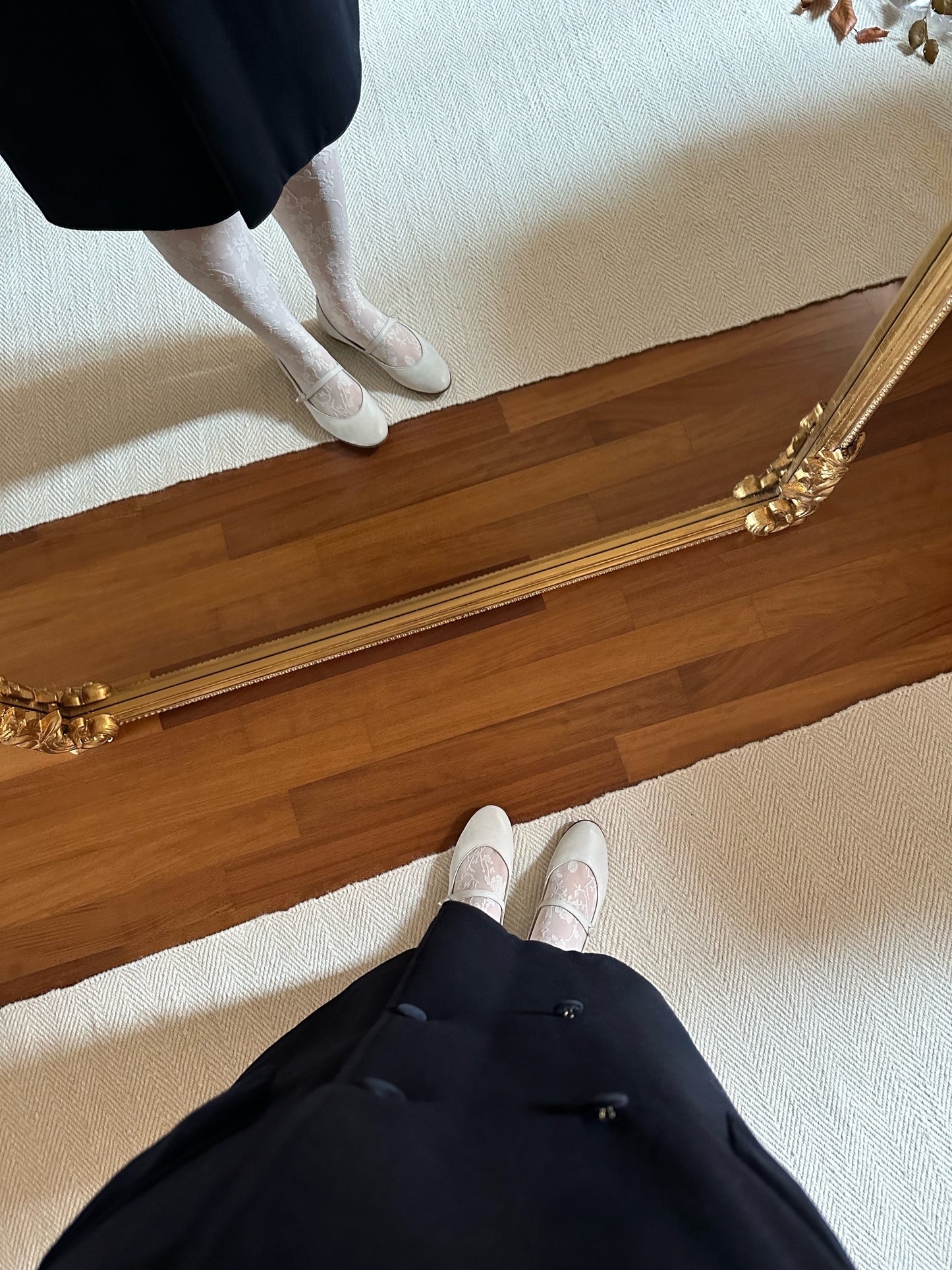 Vintage Blue Swing Coat With Velvet Details