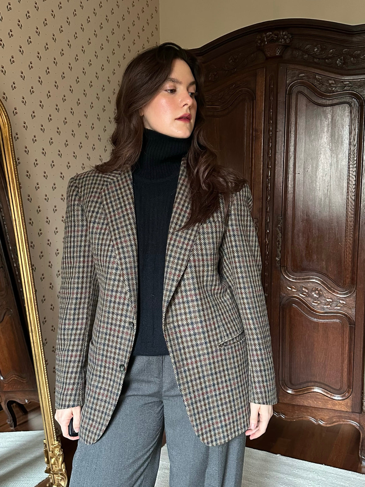 100% Wool Pied de Poule Blazer
