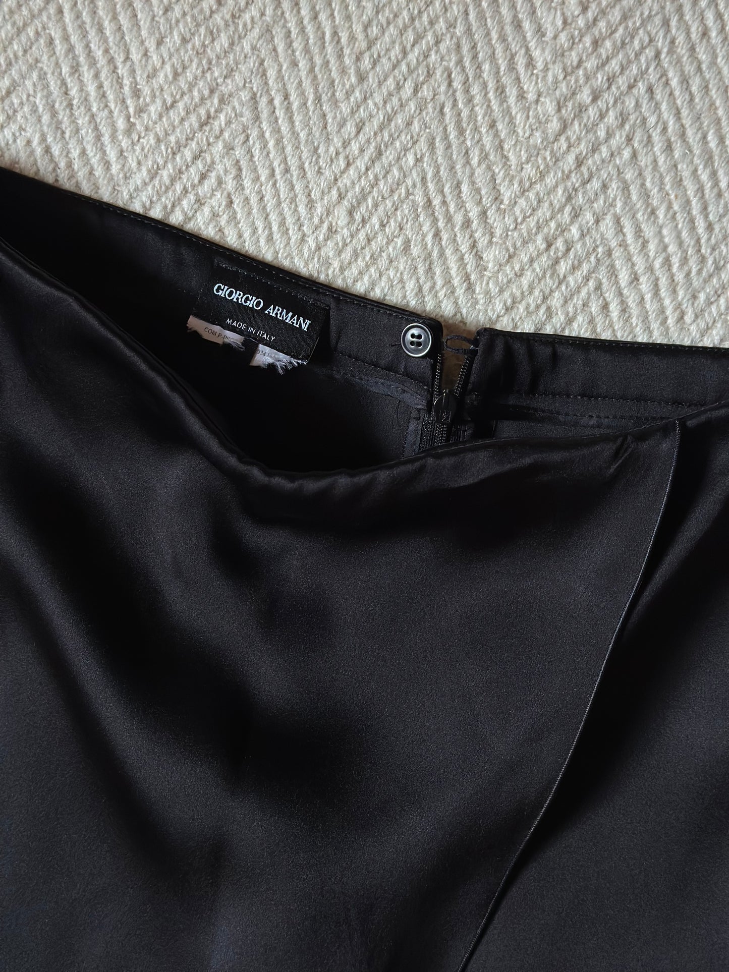 Giorgio Armani Black SatinTrousers