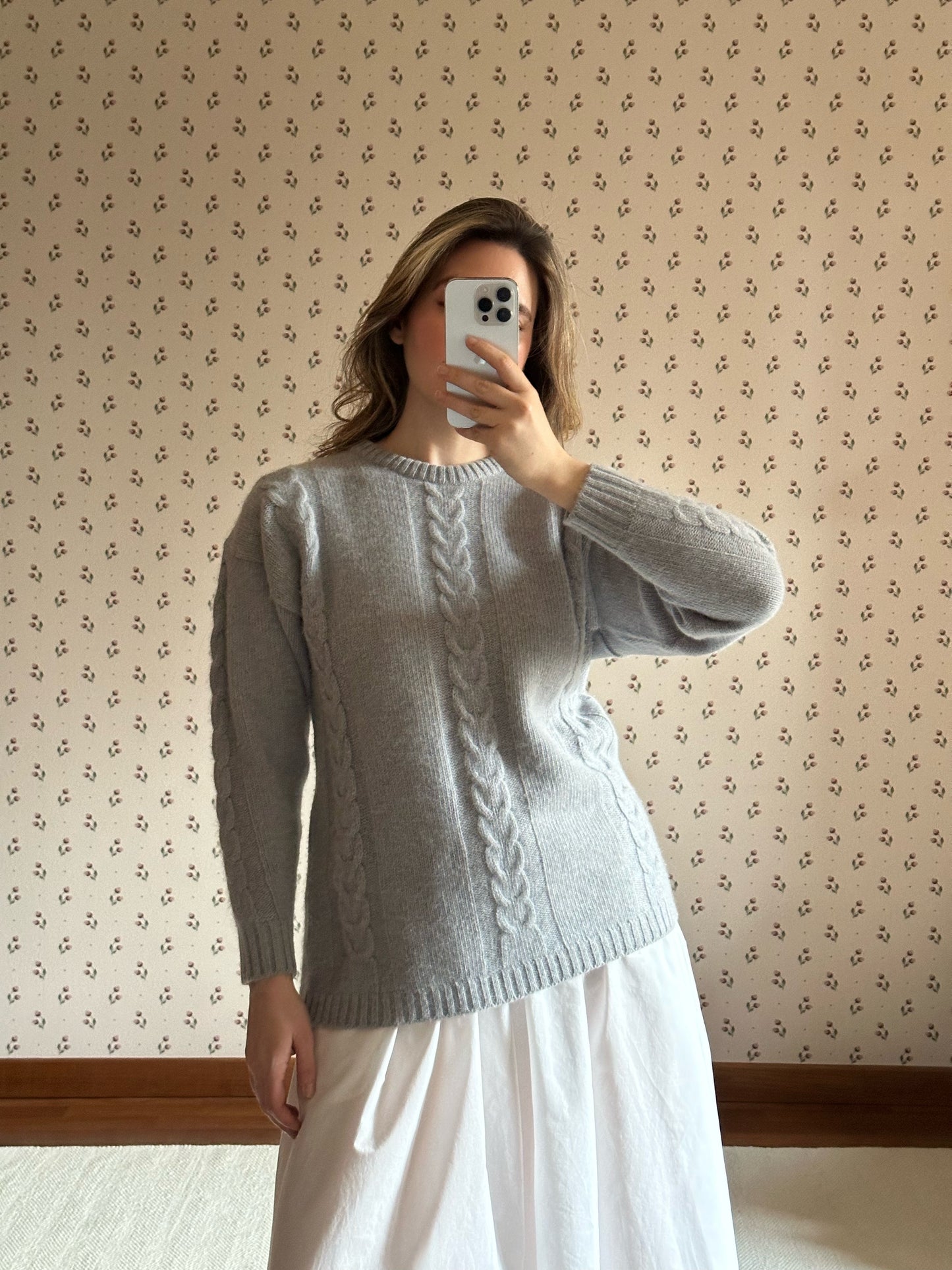 Lambswool & Angora Powder Blue Sweater