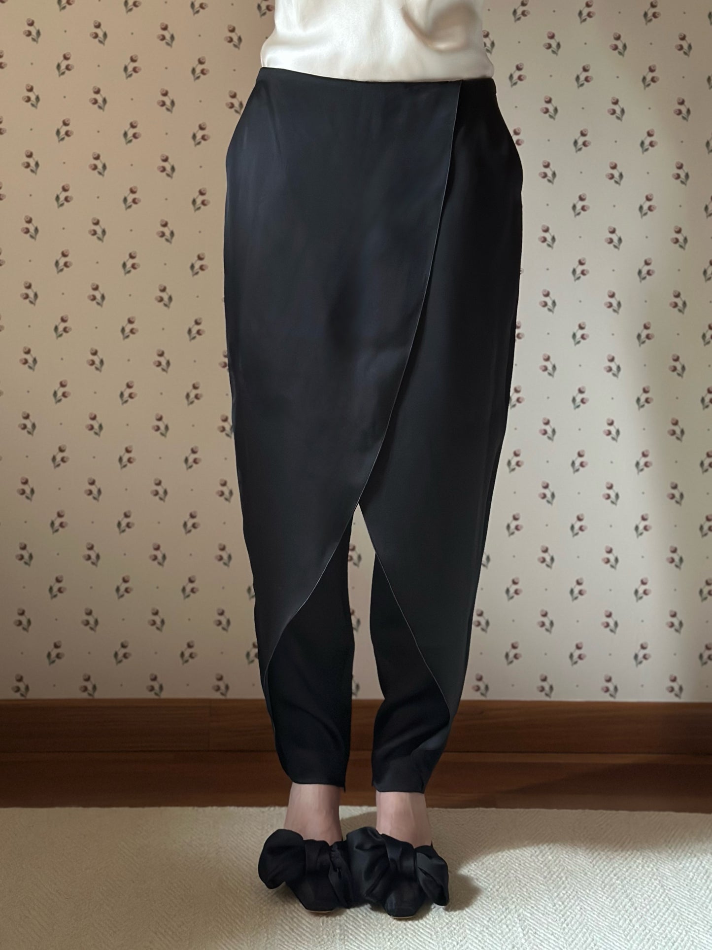 Giorgio Armani Black SatinTrousers