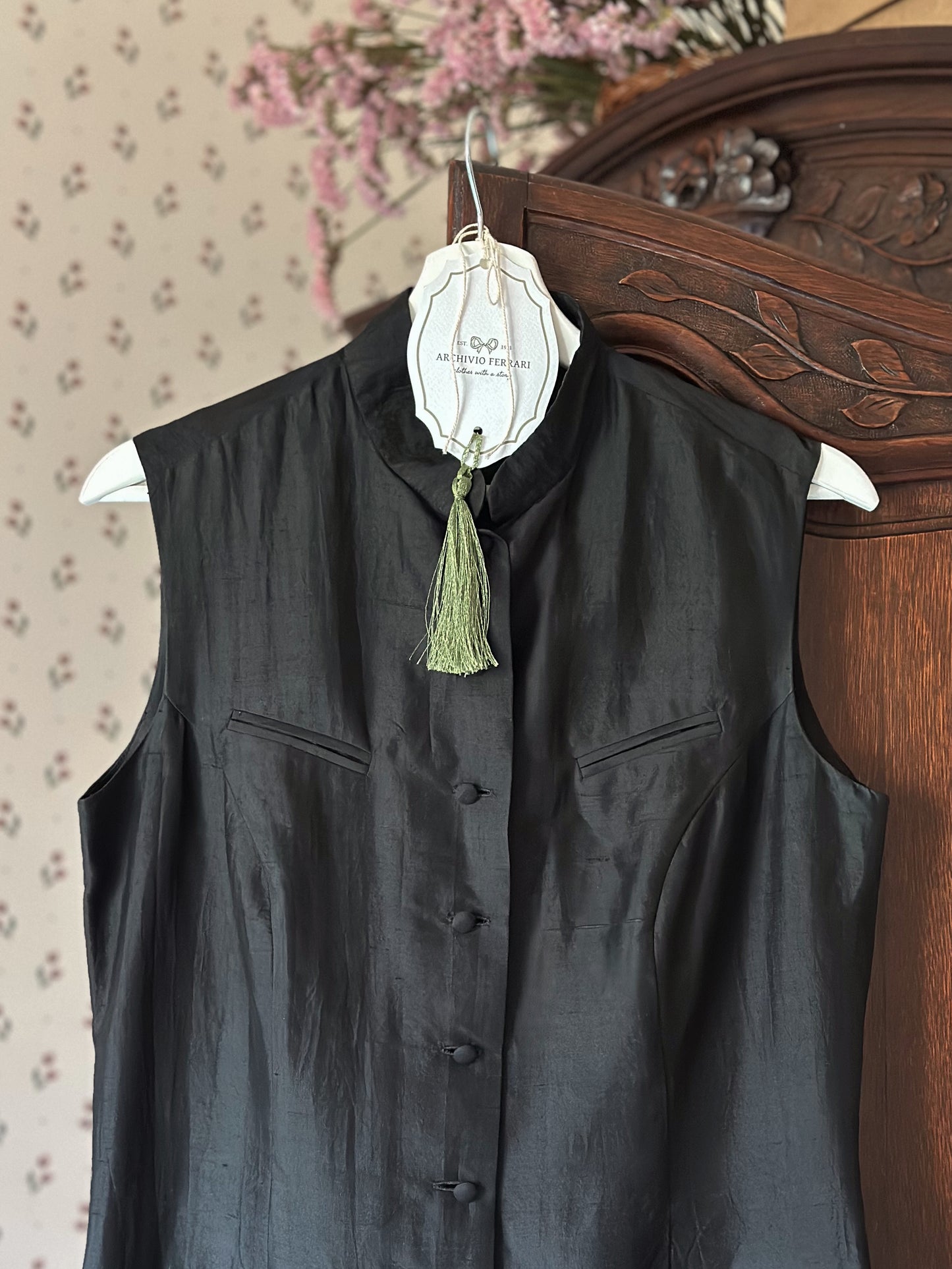 100% Silk Black Dress