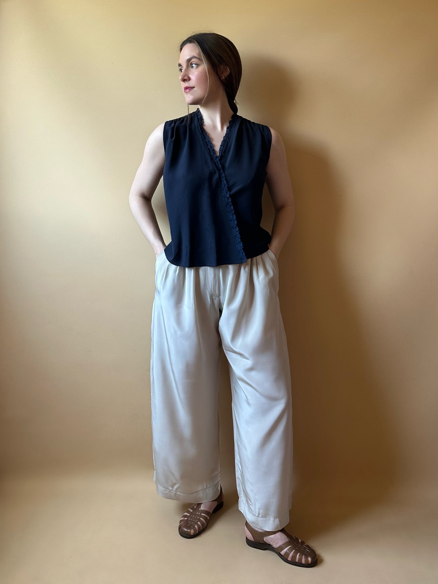 Pure Silk Romantic Blue Top