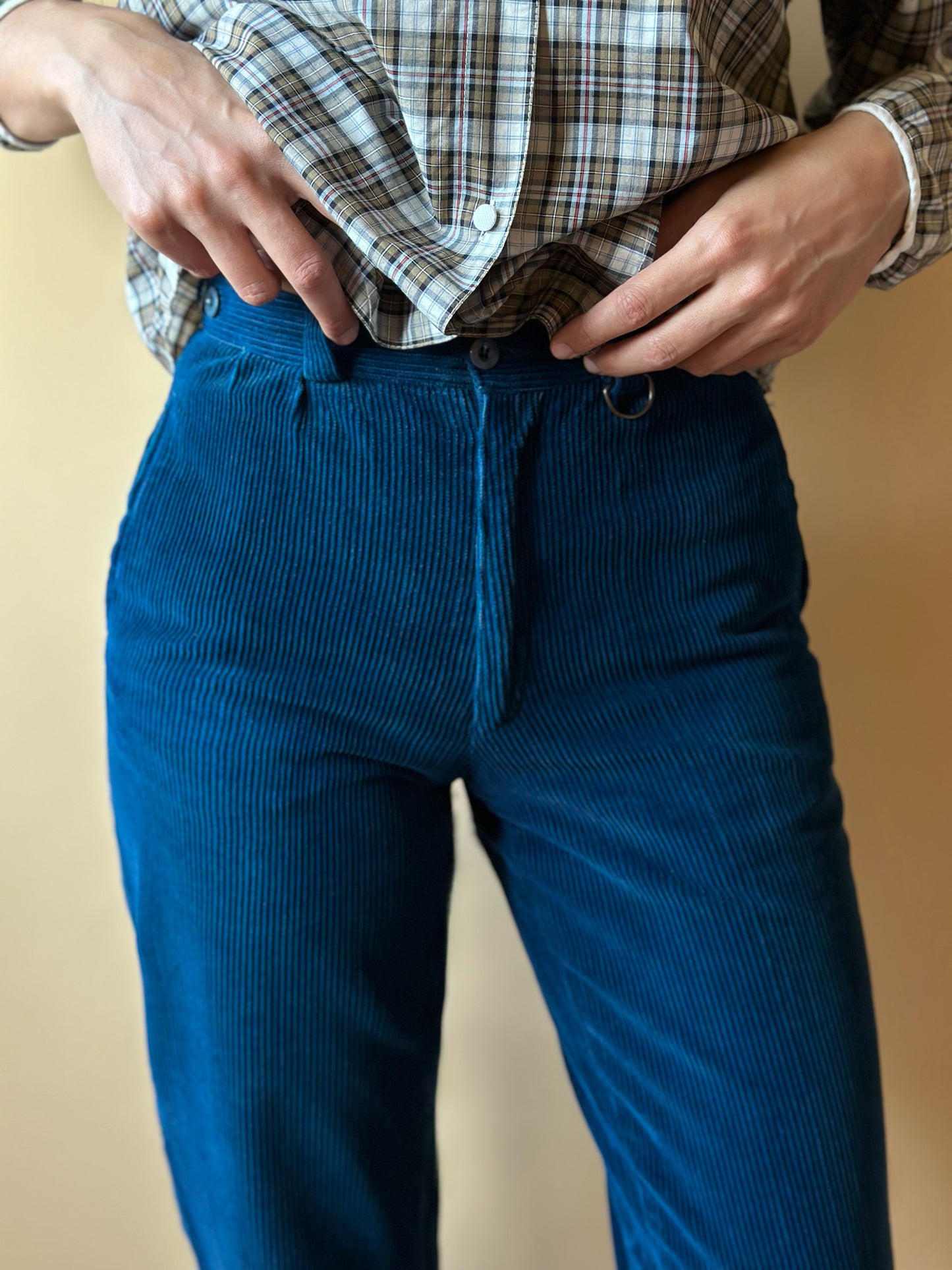 Vintage Blue Corduroy Trousers