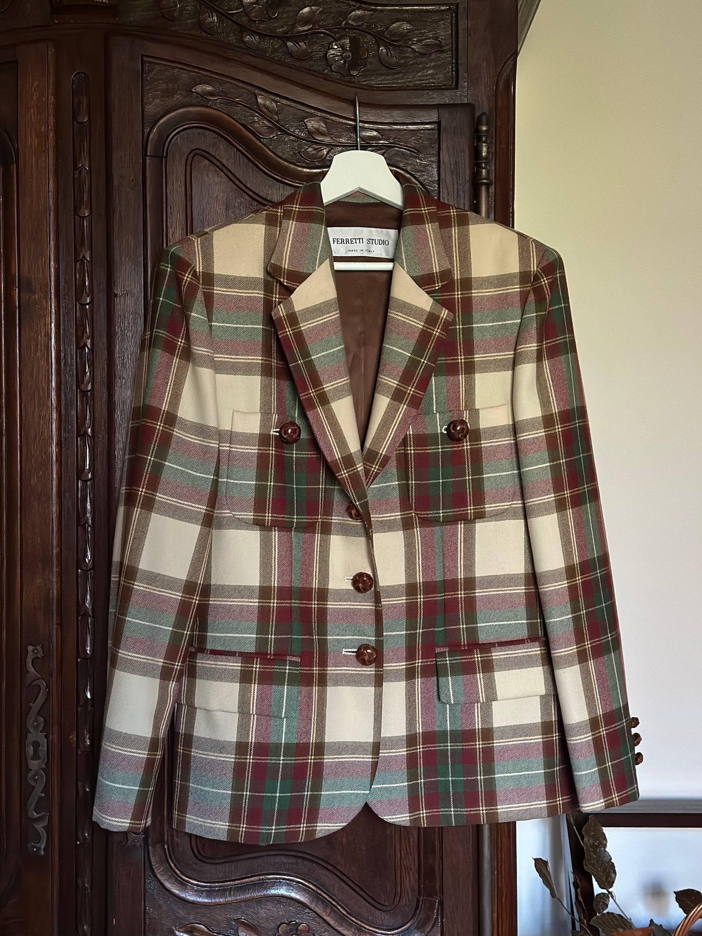 Vintage Check Pure Wool Blazer