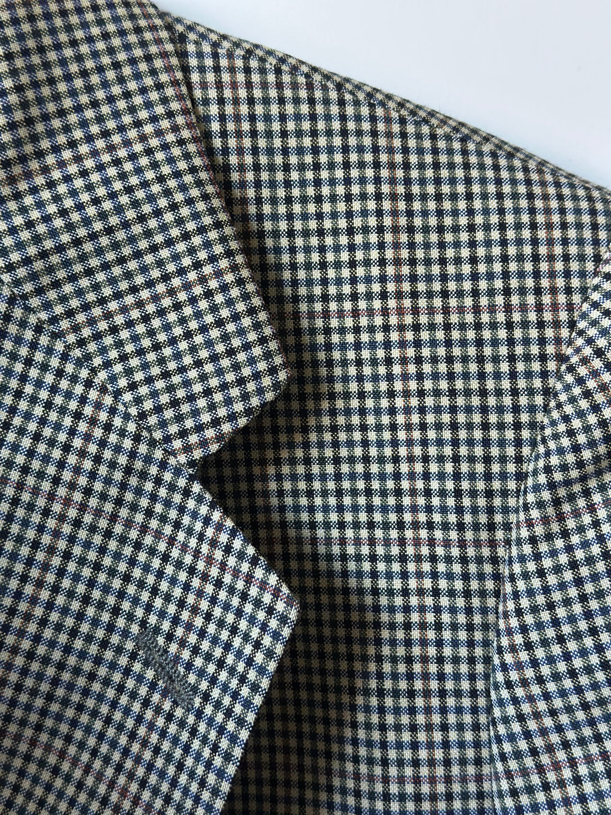 Vintage 100% Wool Check Blazer