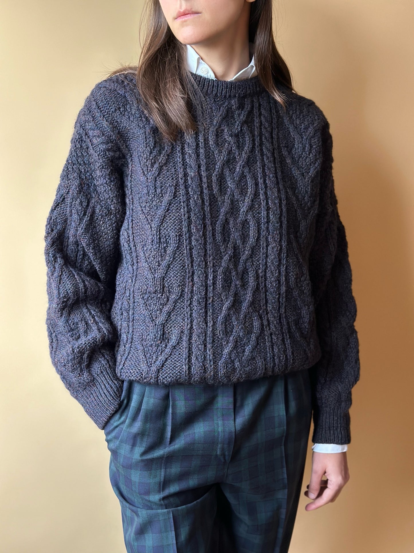 Vintage Mélange Blue Woolen Sweater