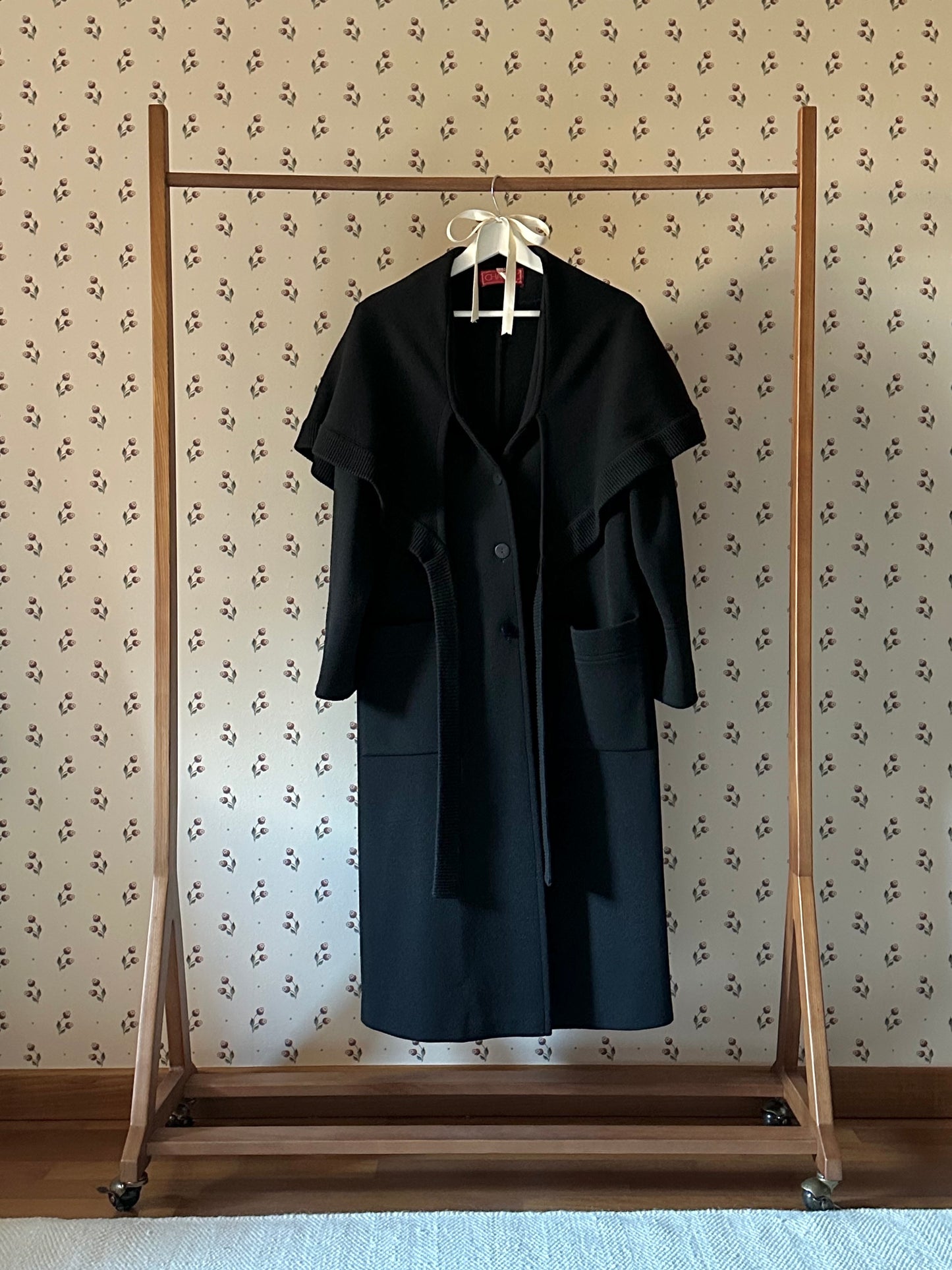 Vintage Black Cape Coat