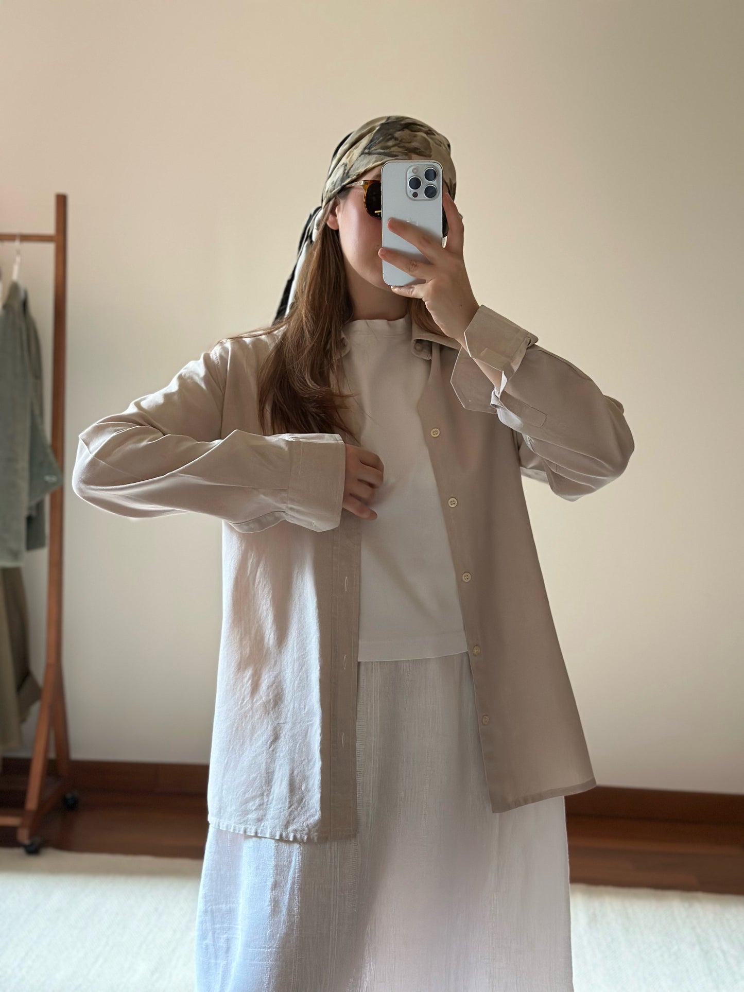 Light Beige Cotton Shirt
