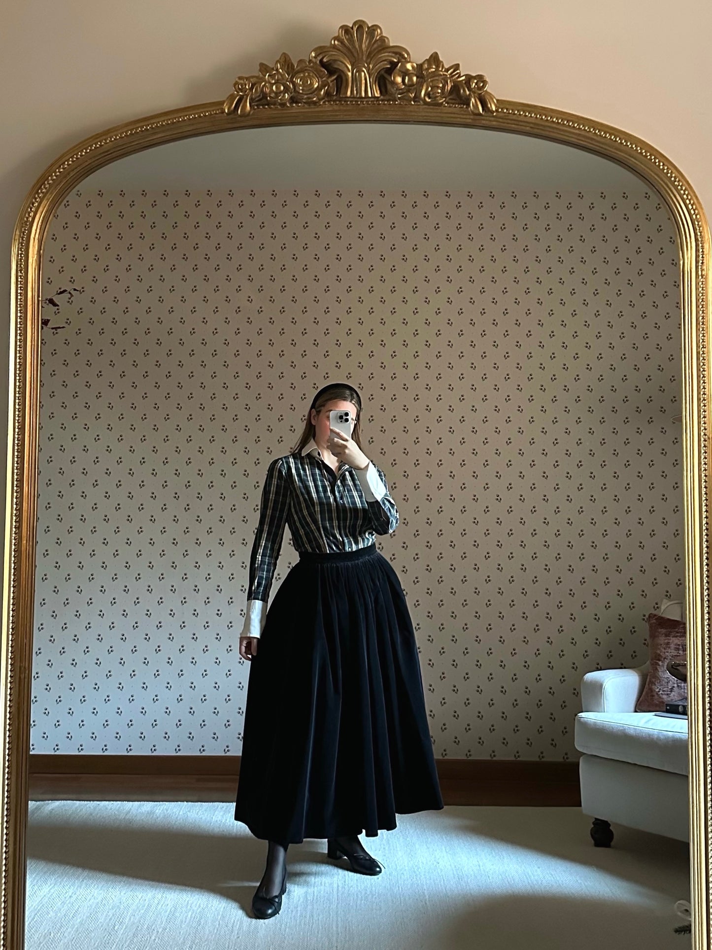 Black Velvet Circle Skirt