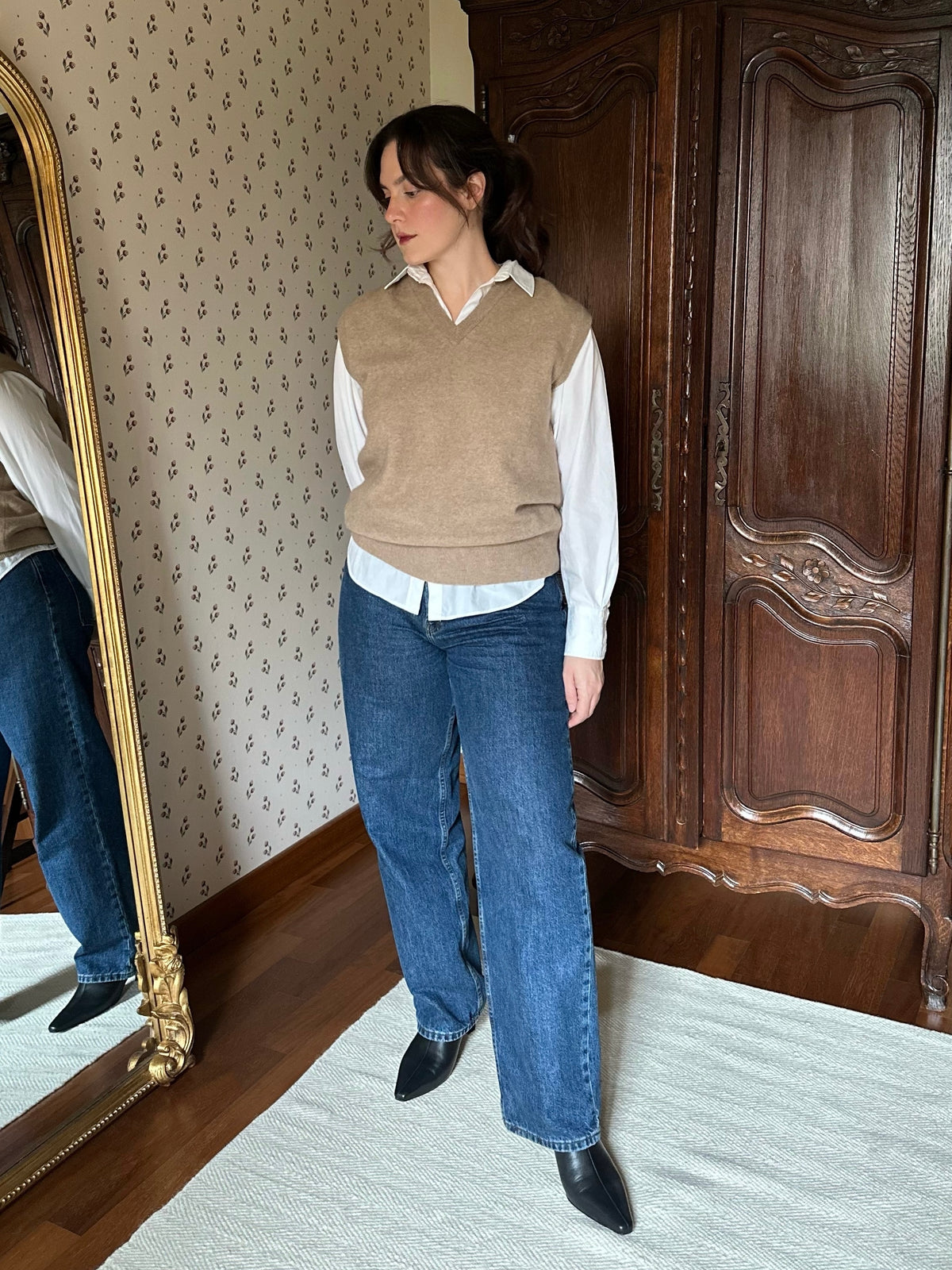 100% Cashmere Camel Vest