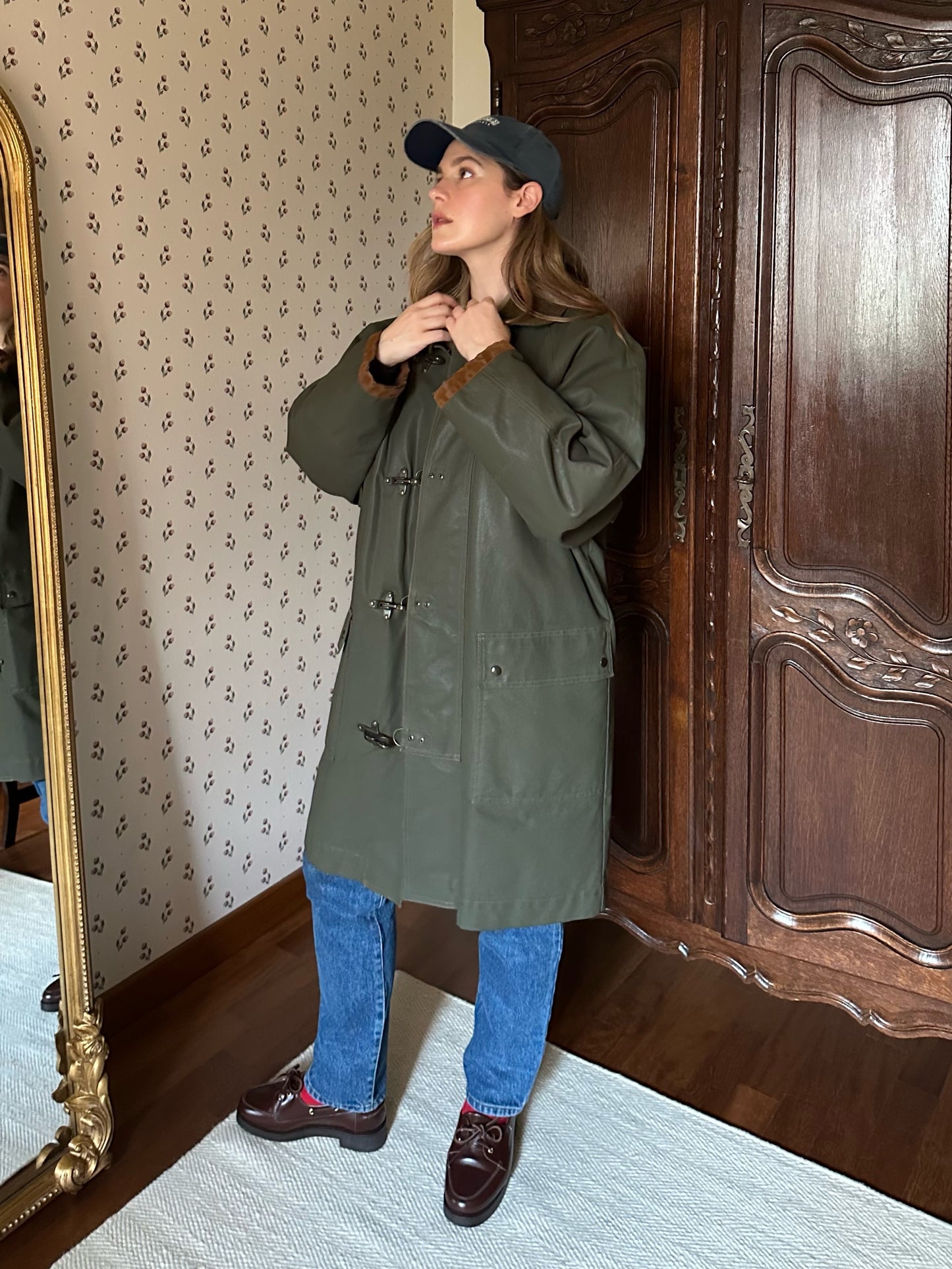 Waxed Cotton Green Hunting Jacket