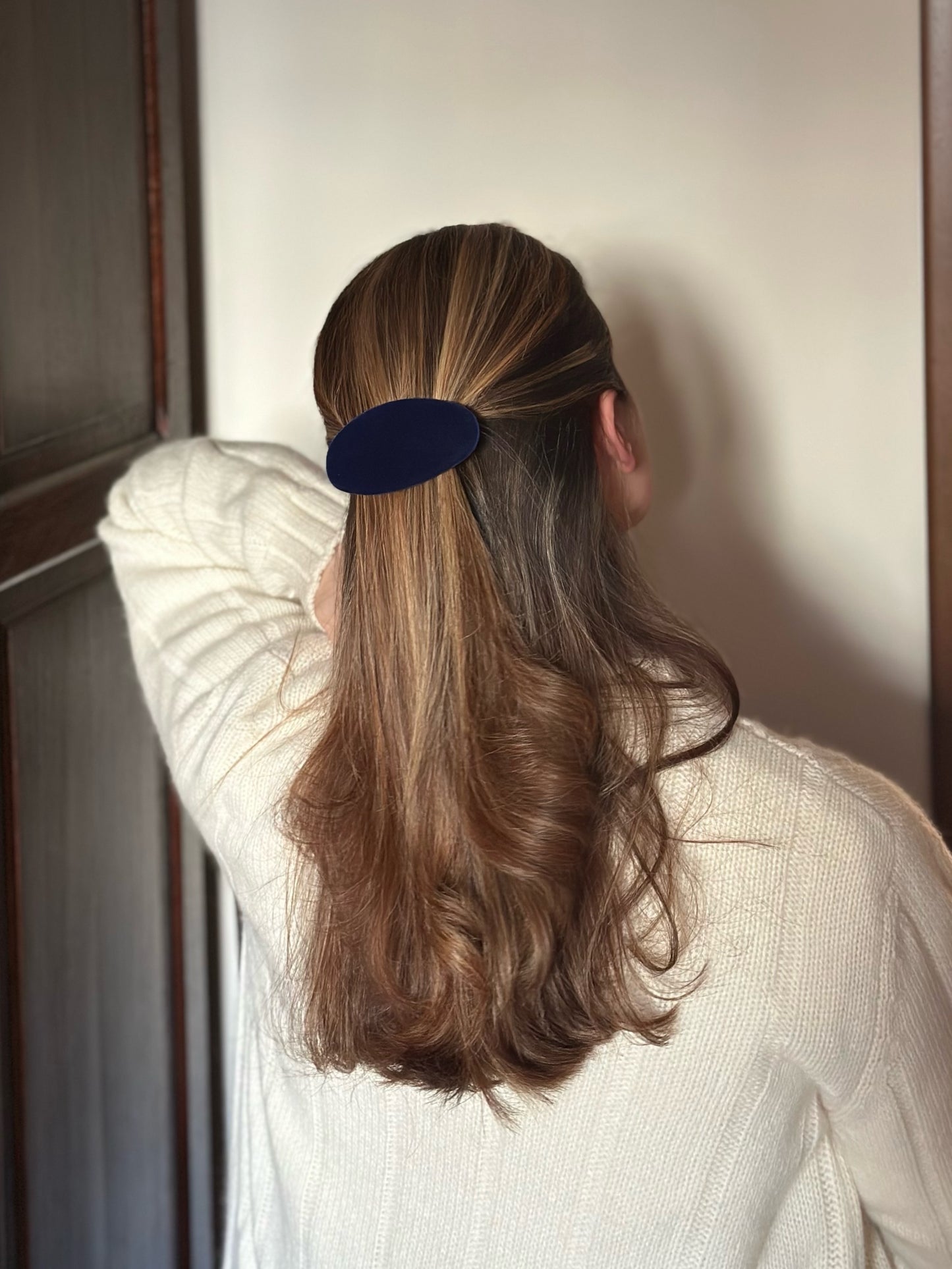 Vintage Laura Ashley Blue Velvet Barrette