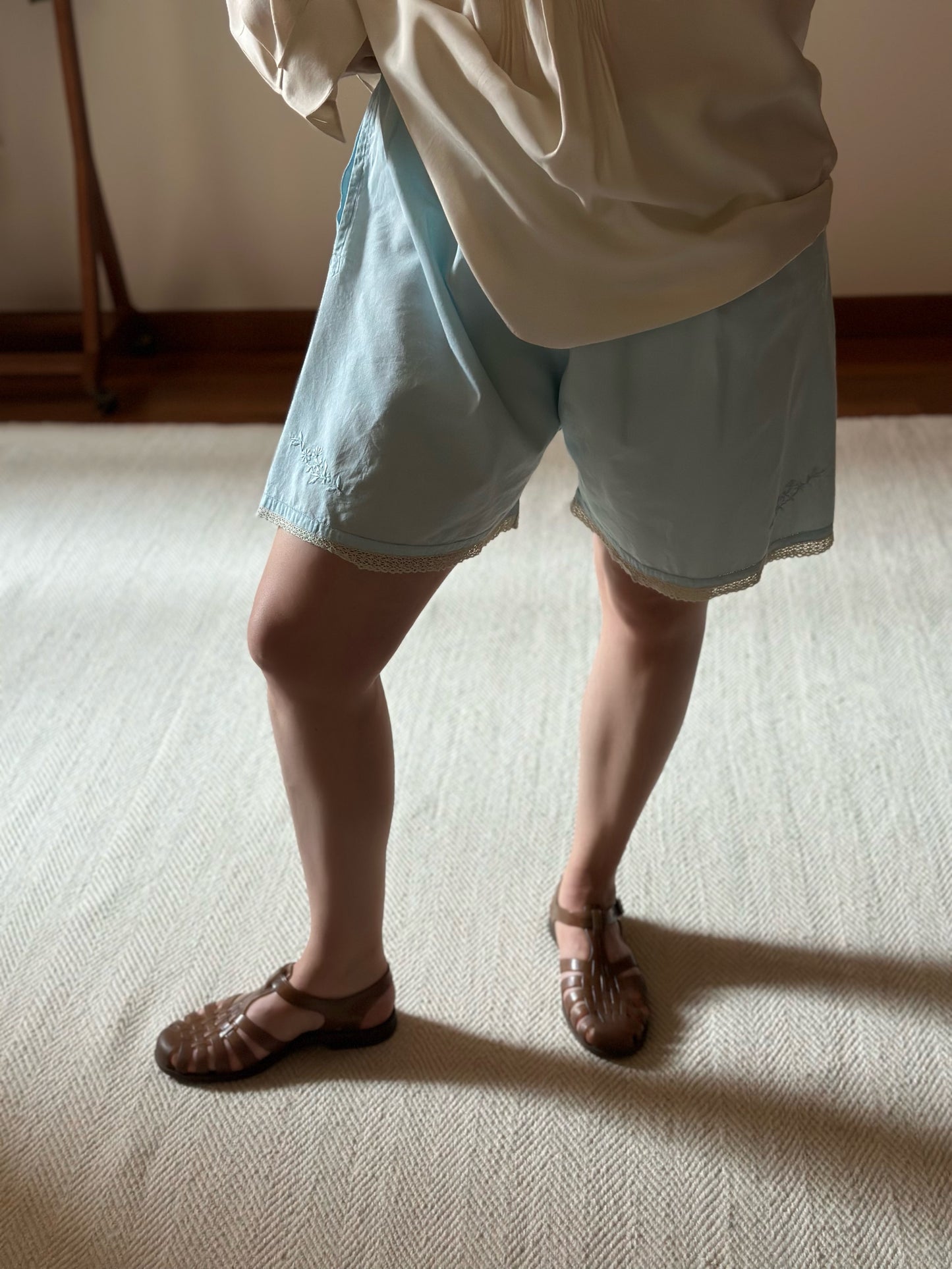 Pure Cotton Baby Blue Shorts