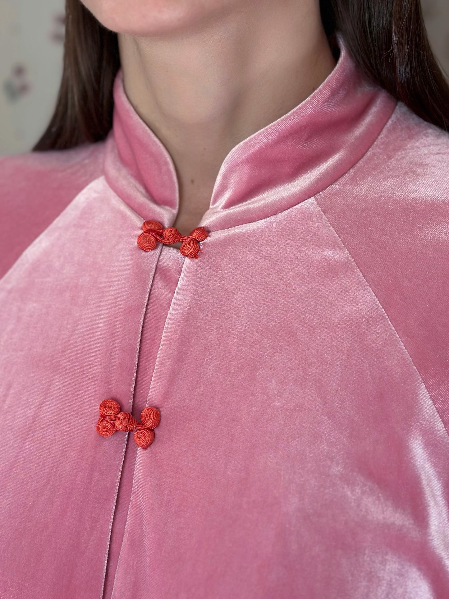 Pink Silk Velvet Jacket